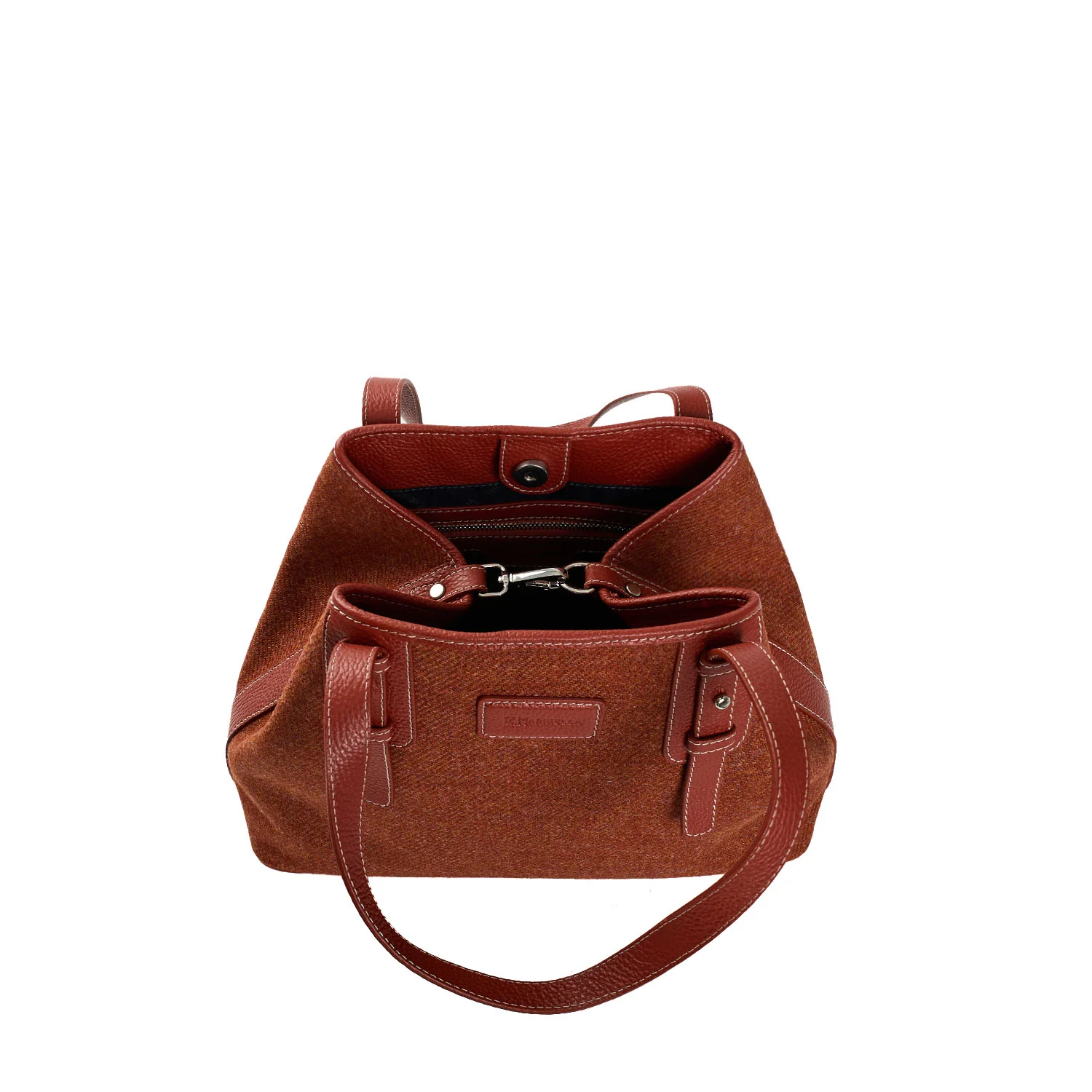 LIGHT BROWN MIDI TOTE BAG - Image 6