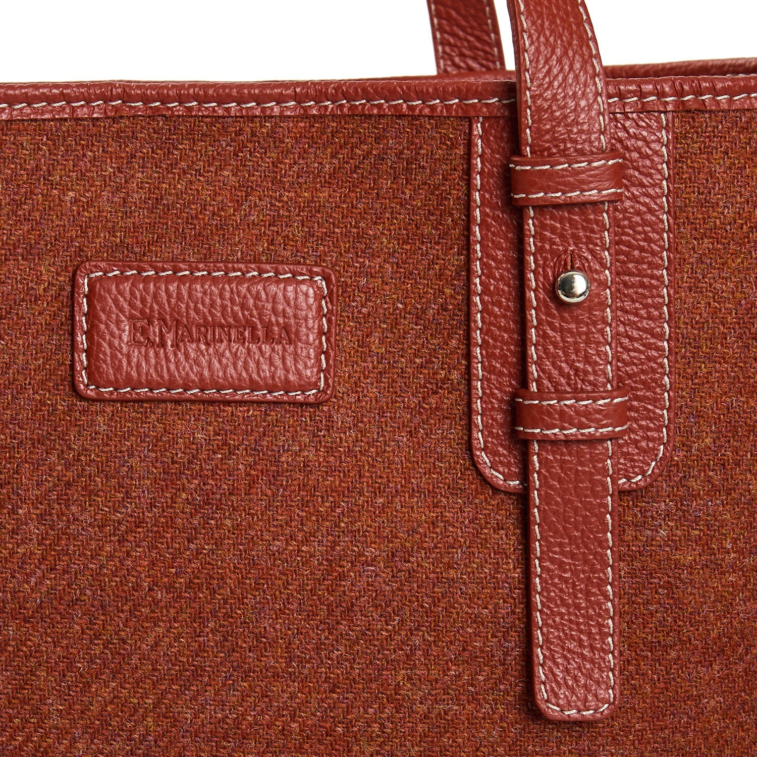LIGHT BROWN MIDI TOTE BAG - Image 7