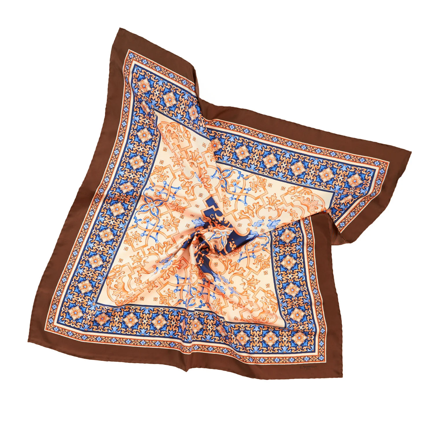LIGHT BROWN SILK SCARF 90 - Image 4