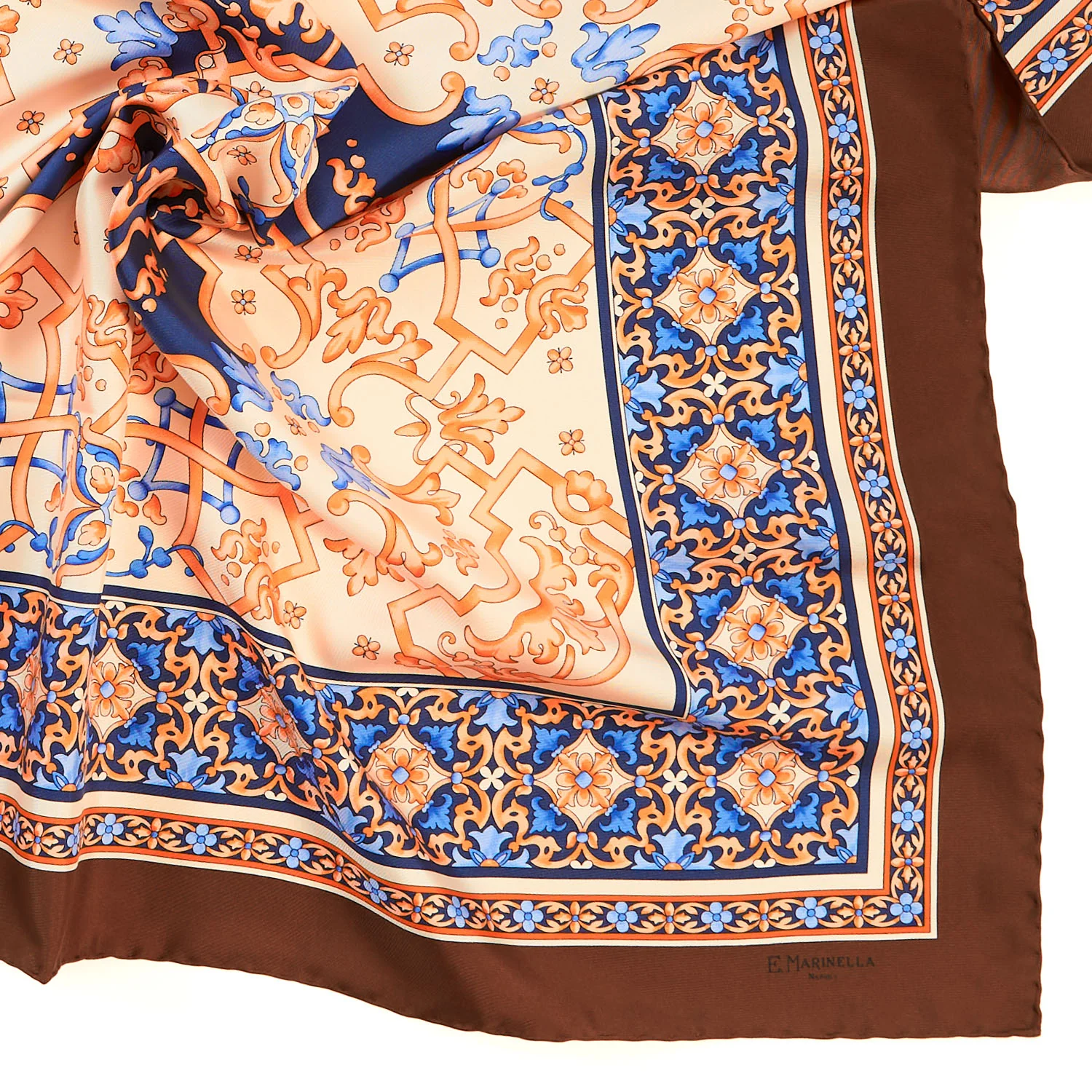 LIGHT BROWN SILK SCARF 90 - Image 5
