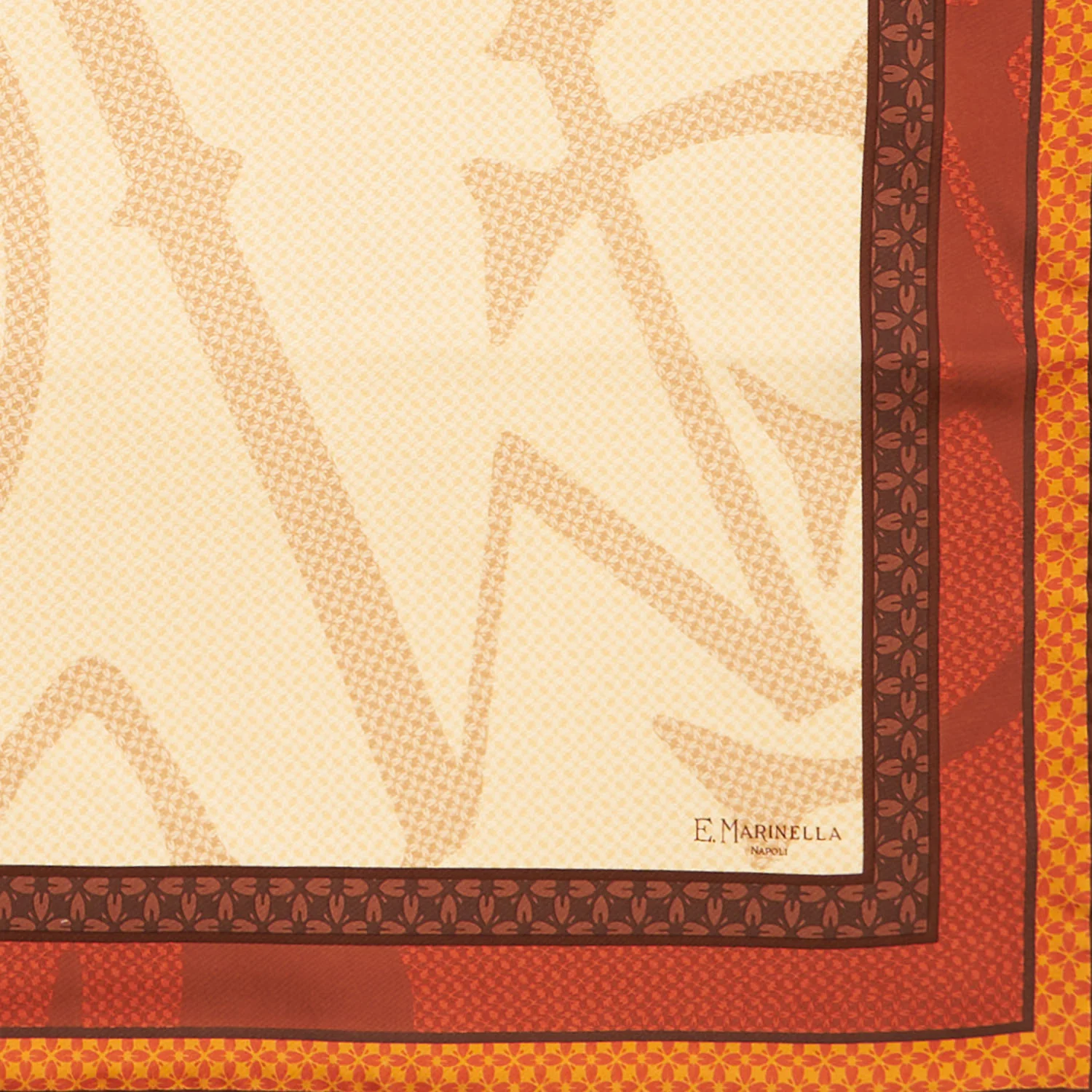 LIGHT BROWN SILK SCARF 90 - Image 3