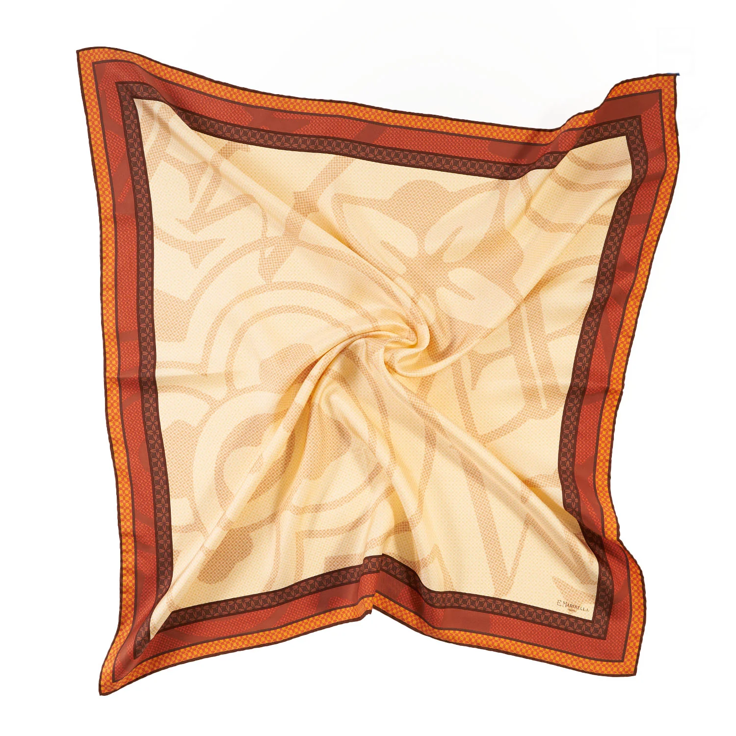 LIGHT BROWN SILK SCARF 90 - Image 4