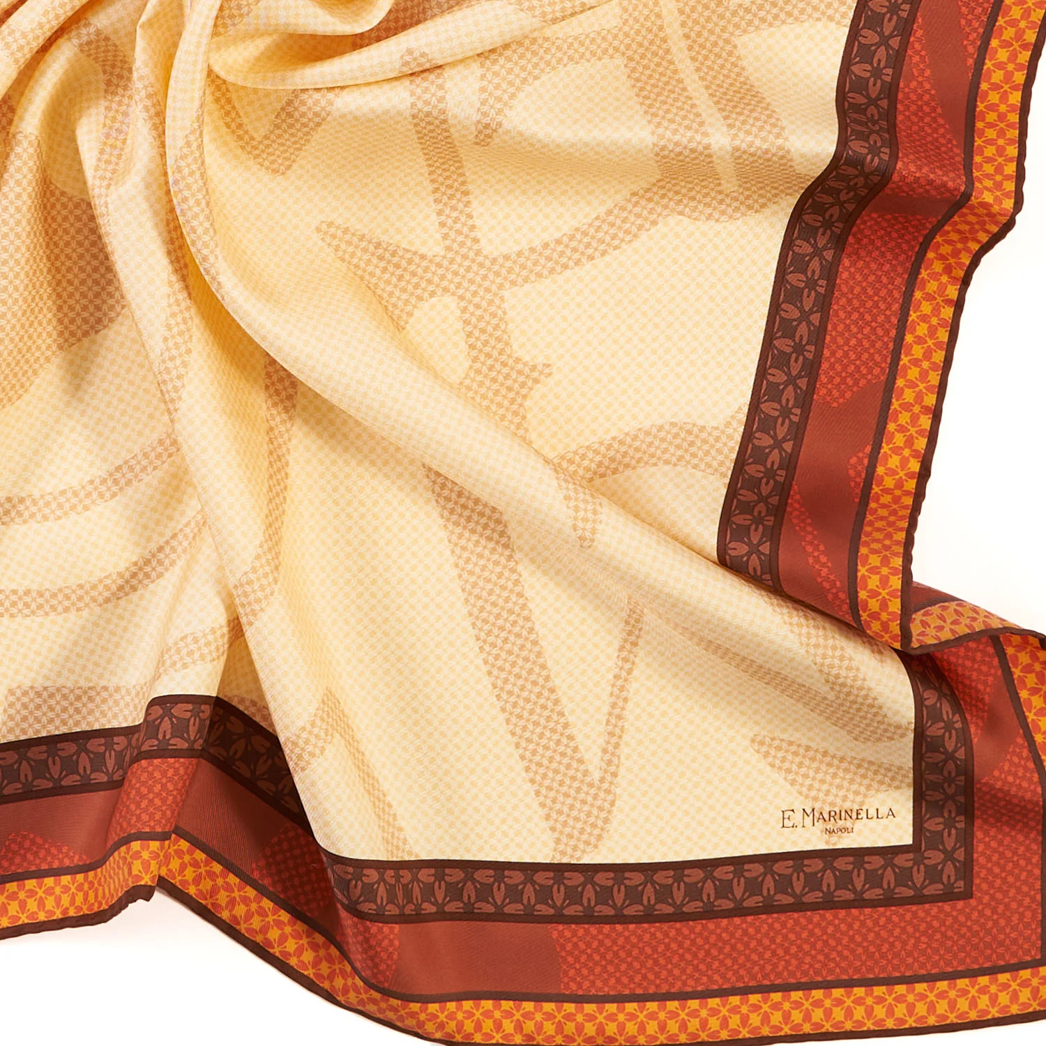 LIGHT BROWN SILK SCARF 90 - Image 5