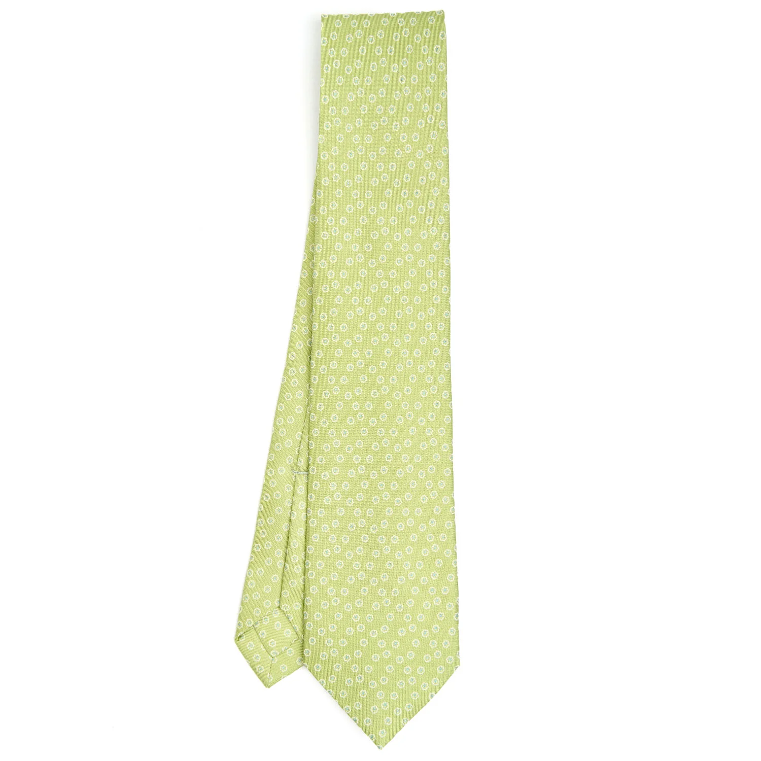 LIGHT GREEN 5 FOLD SARTORIAL SILK TIE - Image 2