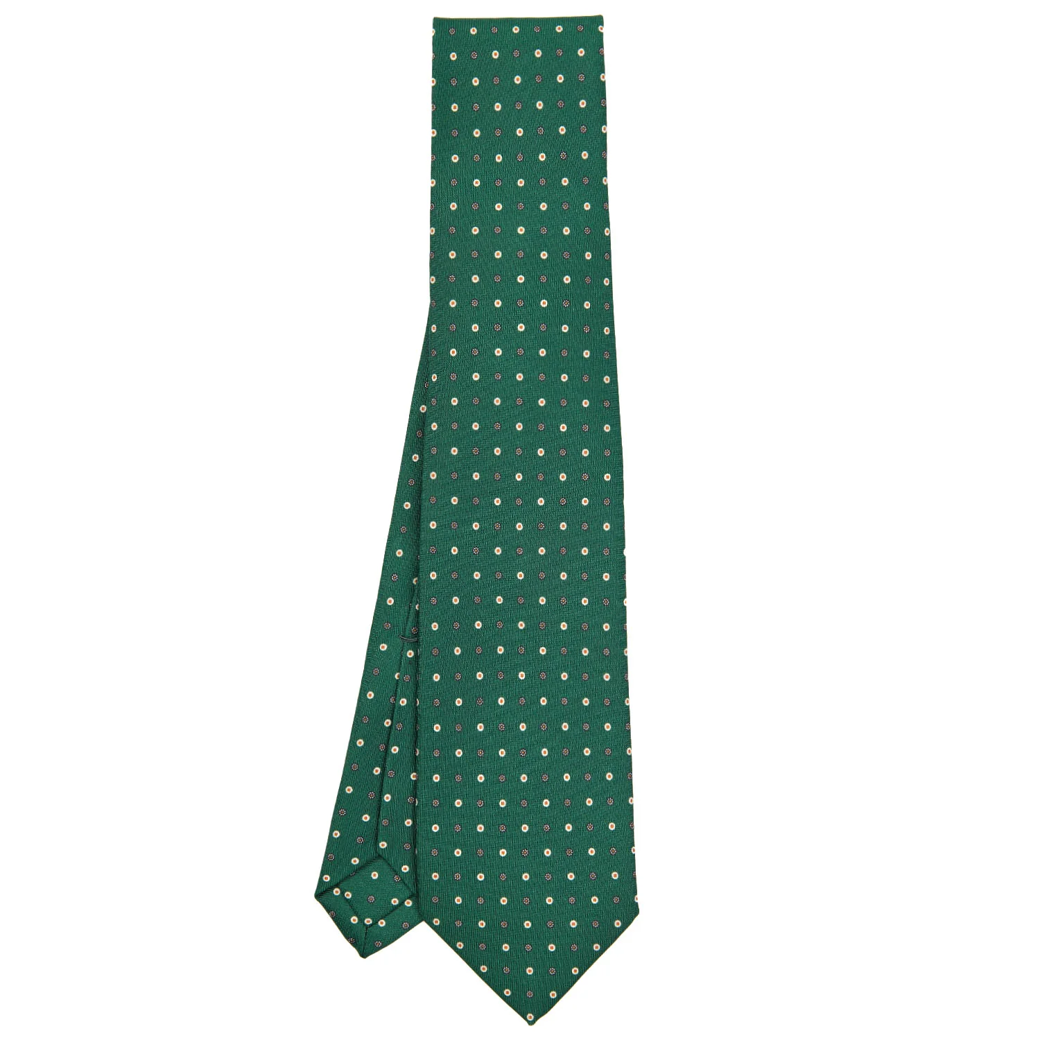 DARK GREEN 5 FOLD SARTORIAL SILK TIE - Image 2