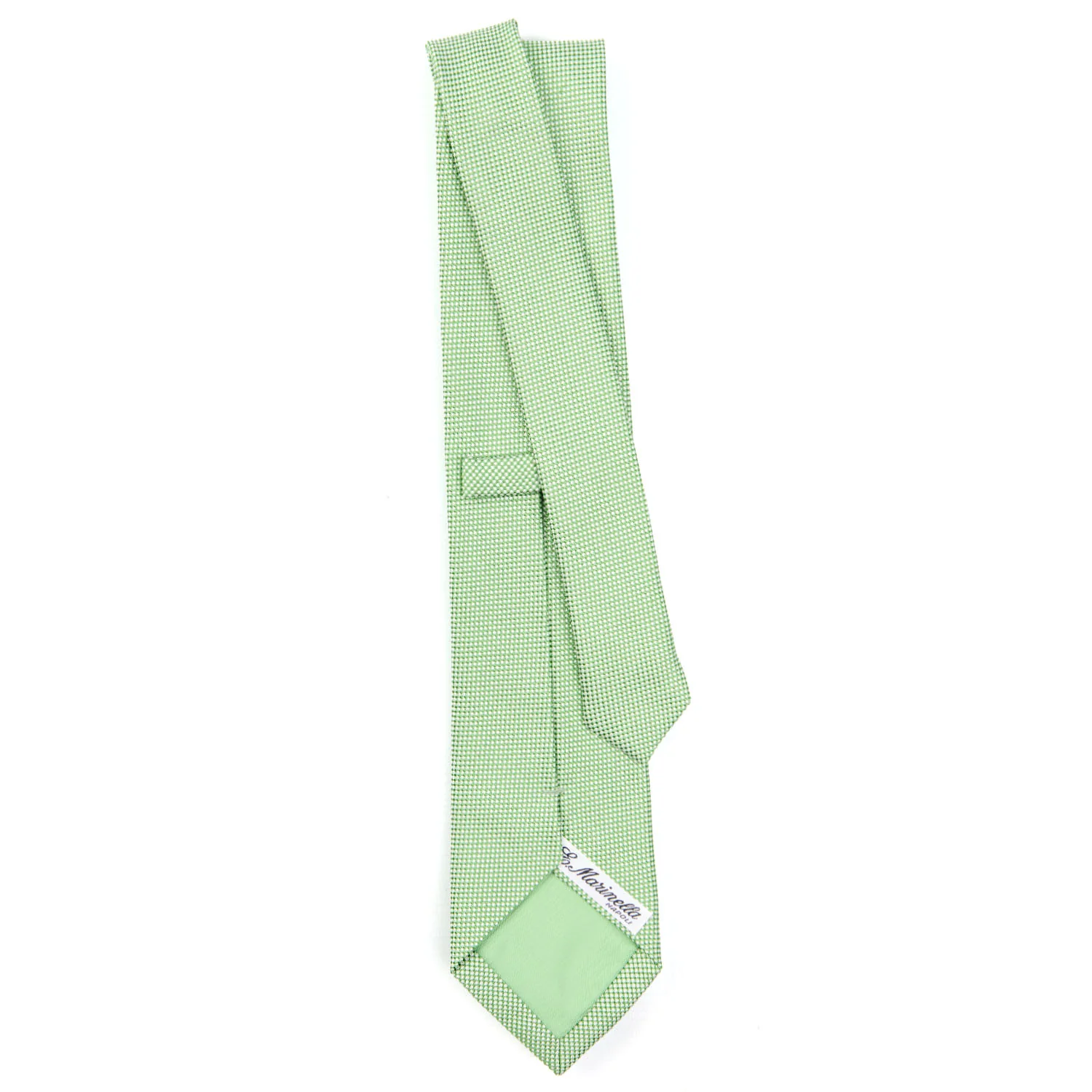LIGHT GREEN CEREMONIAL JACQUARD SILK TIE - Image 3