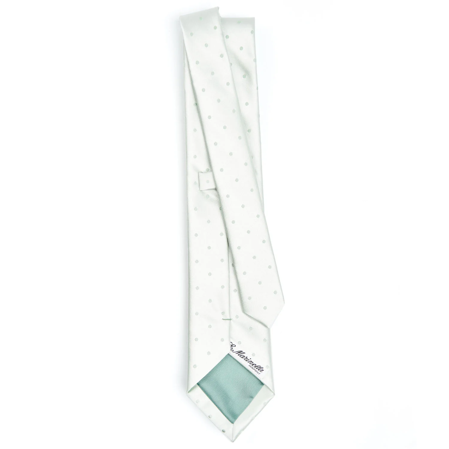 LIGHT GREEN CEREMONIAL SILK SATIN TIE - Image 3