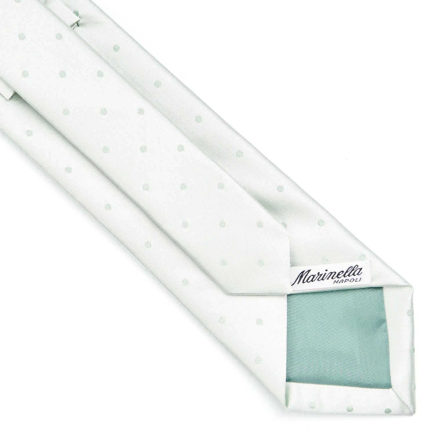 LIGHT GREEN CEREMONIAL SILK SATIN TIE - Image 4