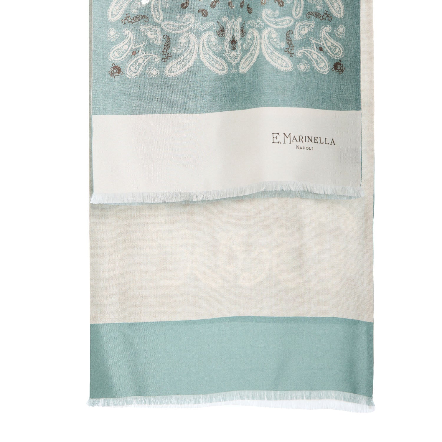 LIGHT GREEN DOUBLE SILK SCARF - Image 2