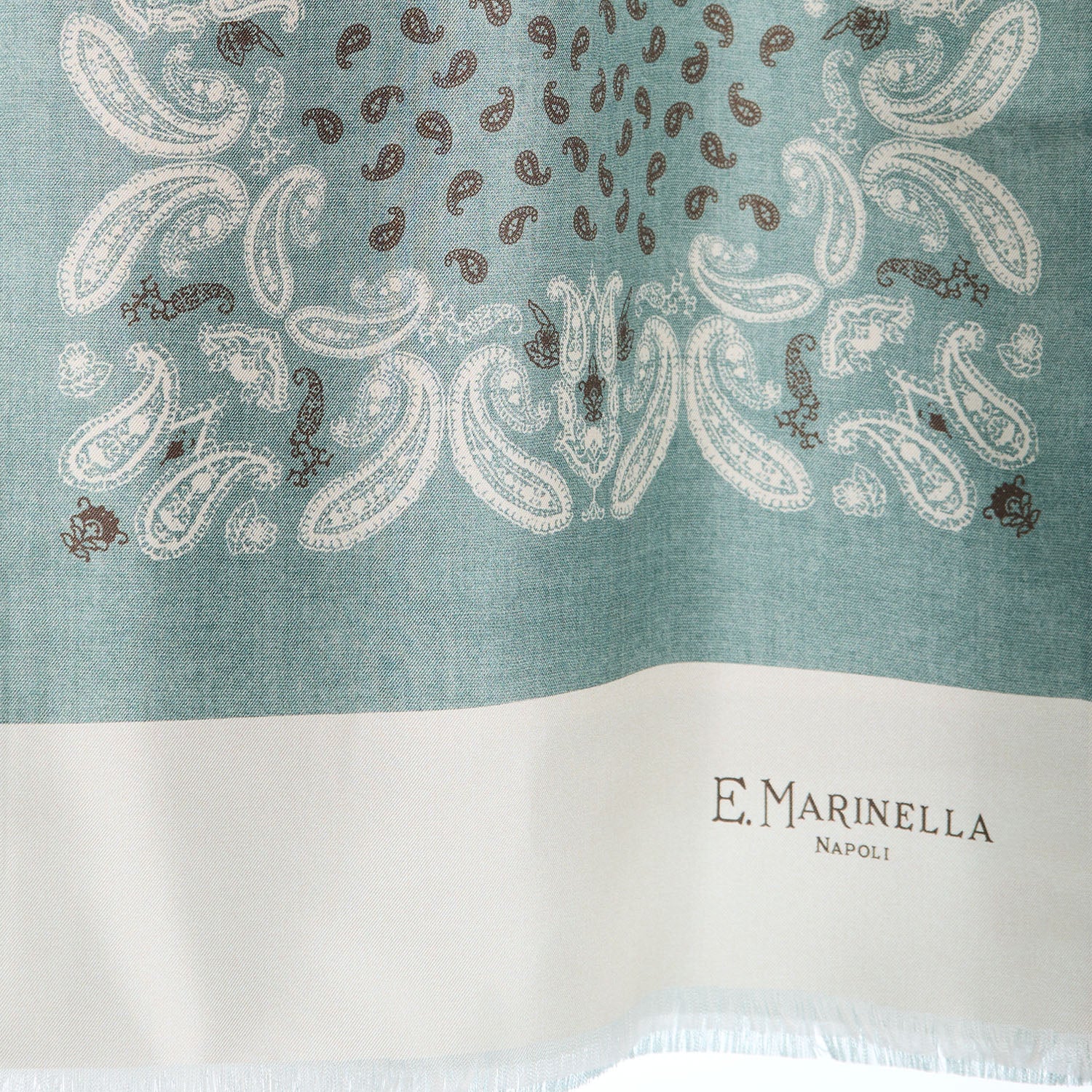 LIGHT GREEN DOUBLE SILK SCARF - Image 3