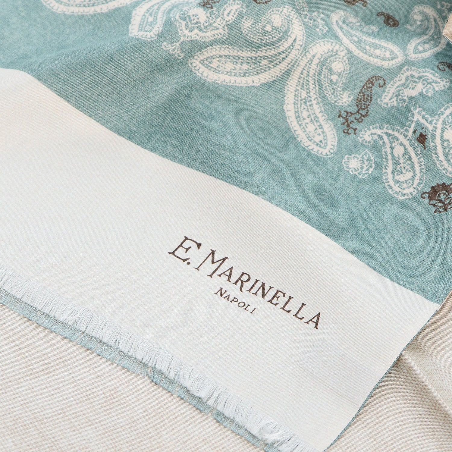 LIGHT GREEN DOUBLE SILK SCARF - Image 4