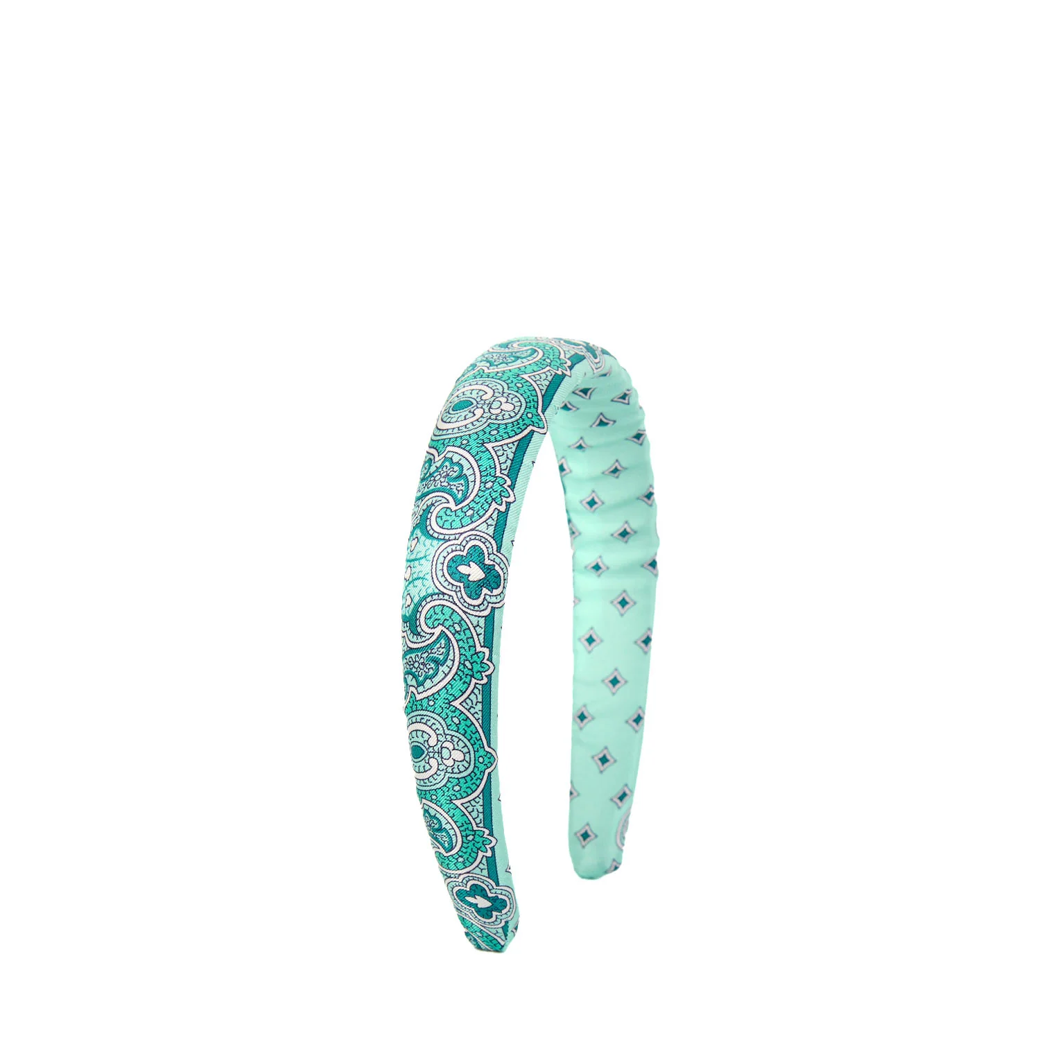 LIGHT GREEN SILK HEADBAND - Image 2