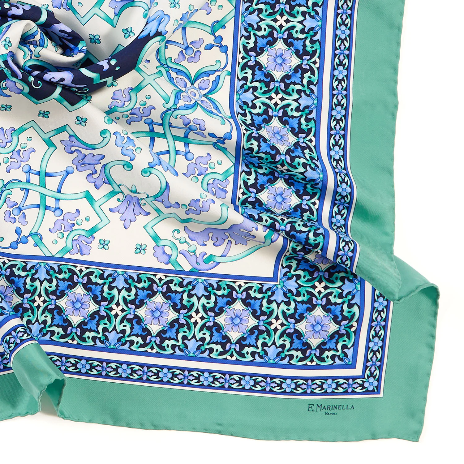 LIGHT GREEN SILK SCARF 90 - Image 4