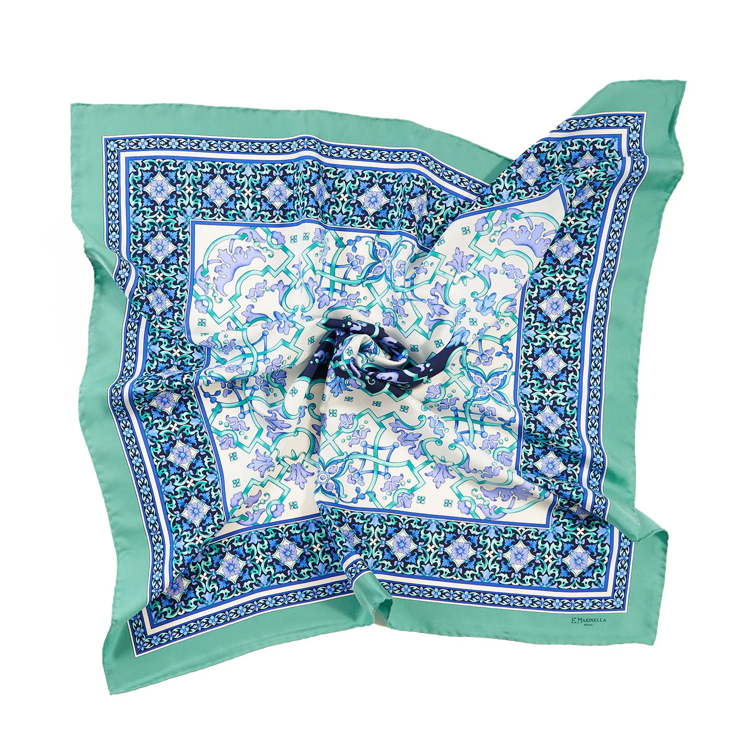 LIGHT GREEN SILK SCARF 90 - Image 5