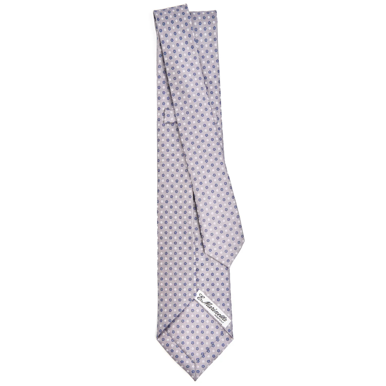 LIGHT GREY 5 FOLD SARTORIAL SILK TIE - Image 3