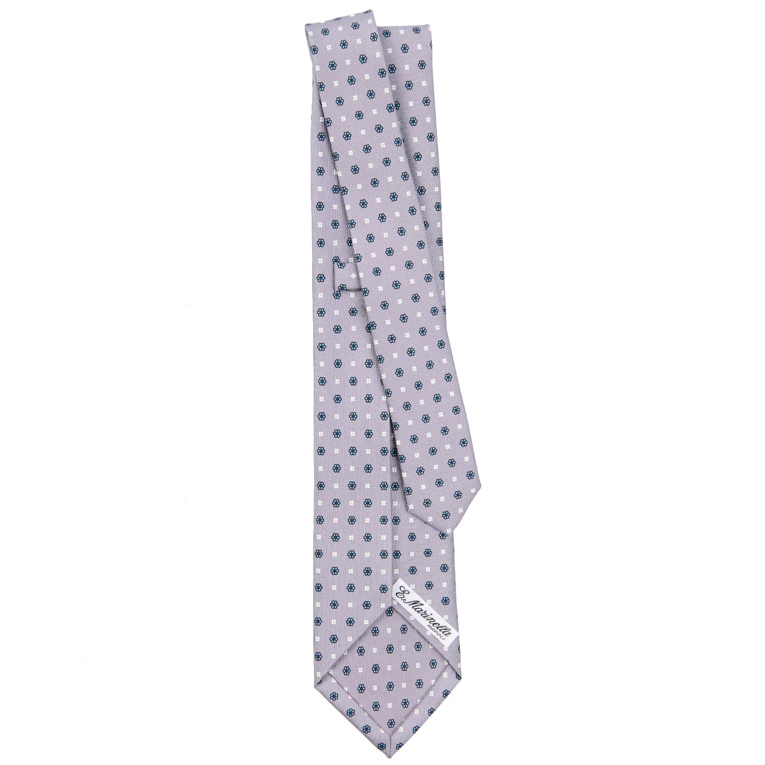 LIGHT GREY 5 FOLD SARTORIAL SILK TIE - Image 3