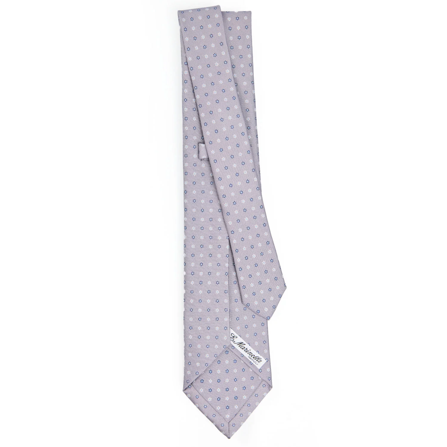 LIGHT GREY 9 FOLD SARTORIAL SILK TIE - Image 3