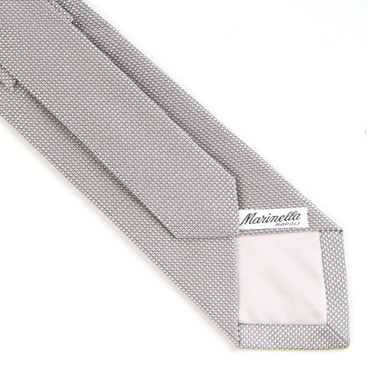 LIGHT GREY CEREMONIAL JACQUARD SILK TIE - Image 4
