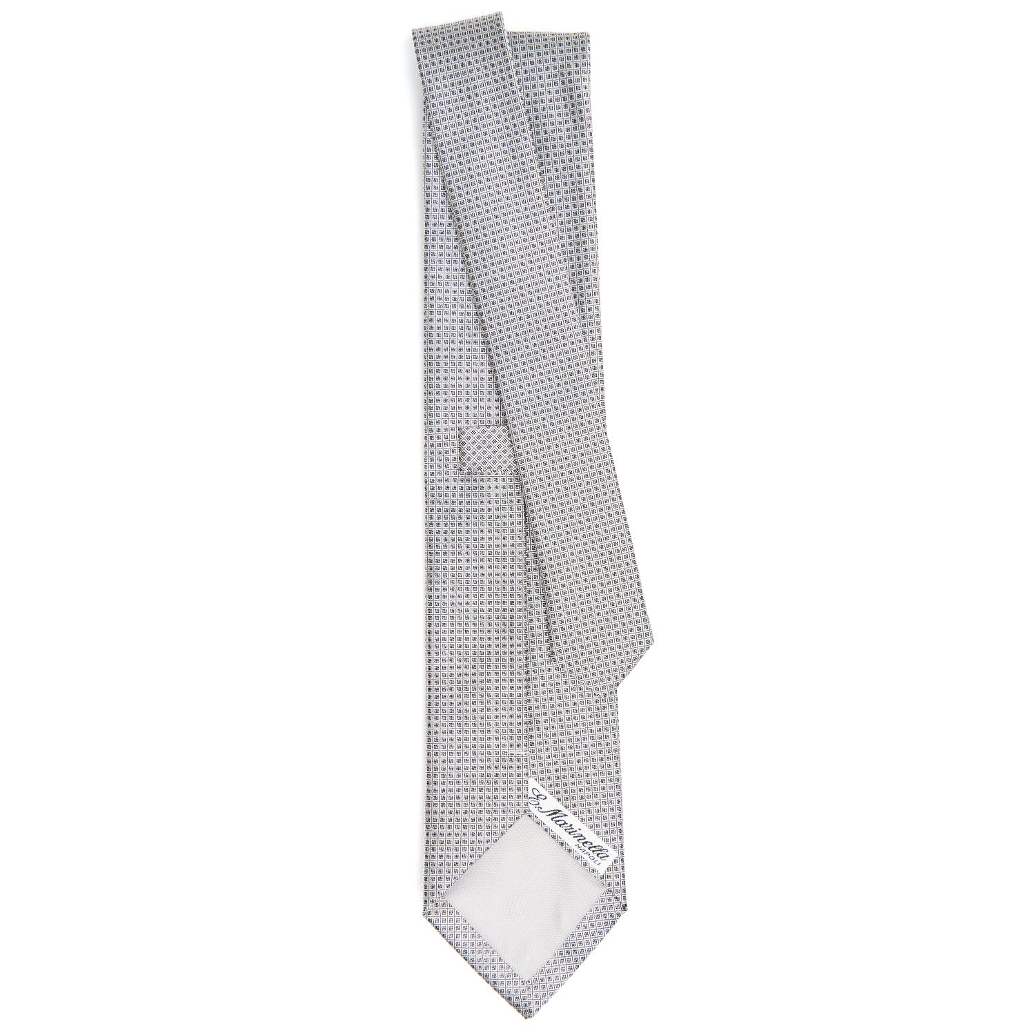 LIGHT GREY CEREMONIAL JACQUARD SILK TIE - Image 3