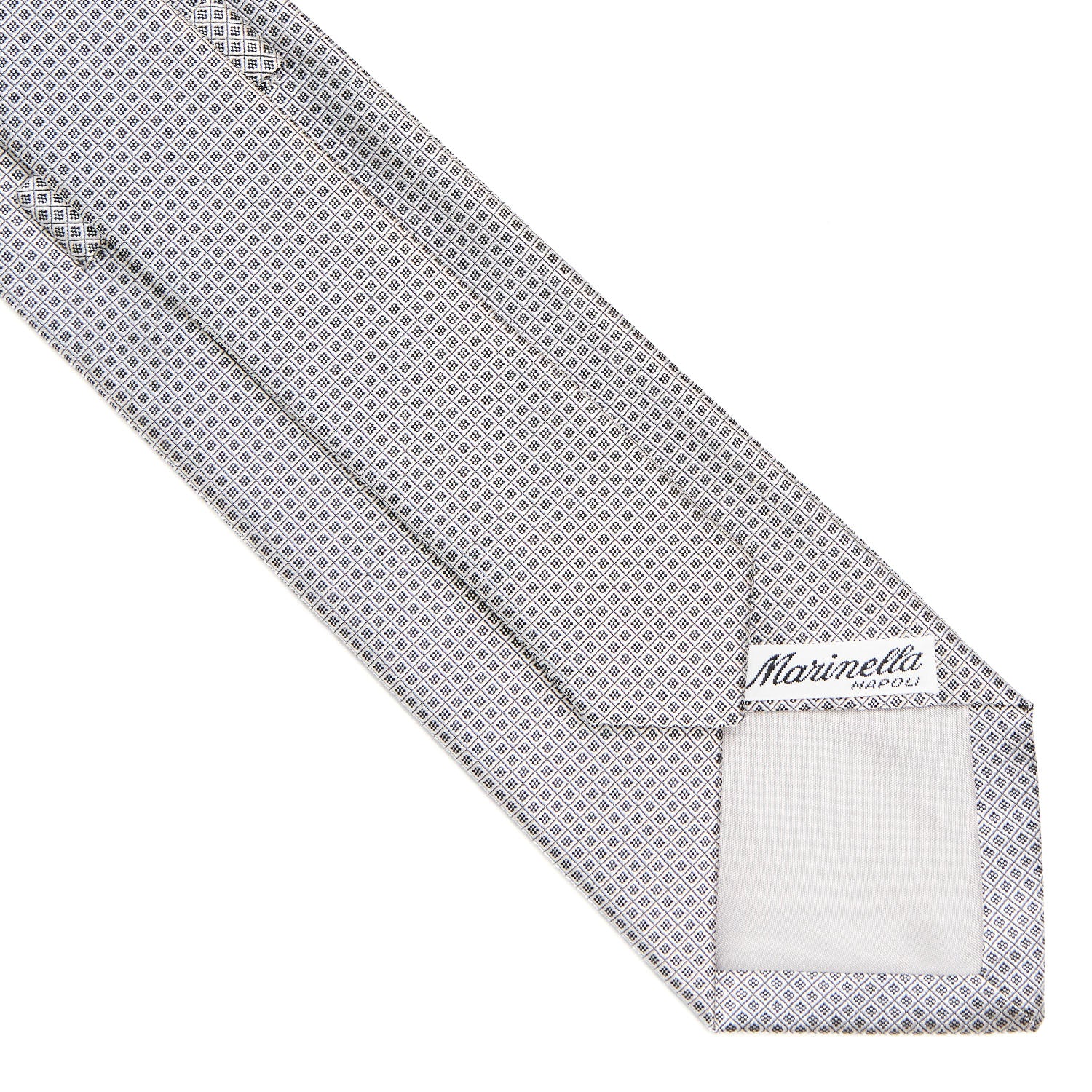 LIGHT GREY CEREMONIAL JACQUARD SILK TIE - Image 4