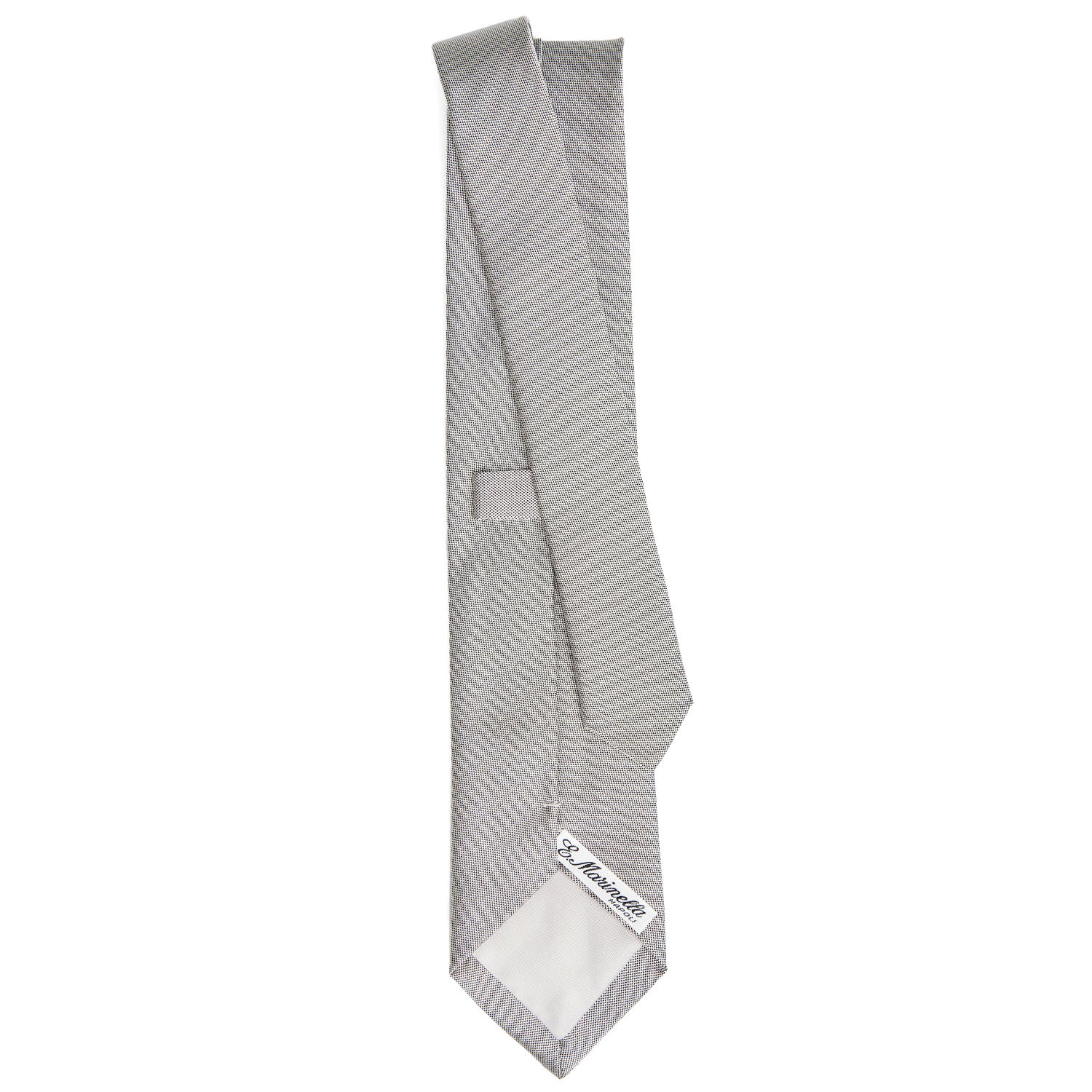 LIGHT GREY CEREMONIAL JACQUARD SILK TIE - Image 3