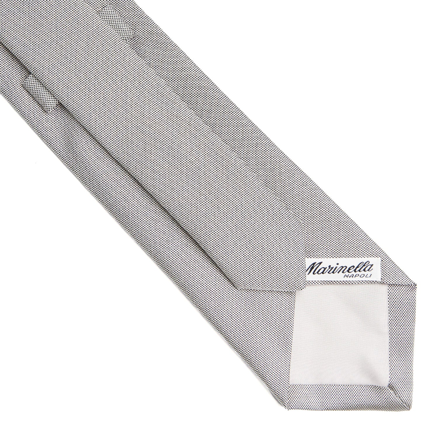 LIGHT GREY CEREMONIAL JACQUARD SILK TIE - Image 4