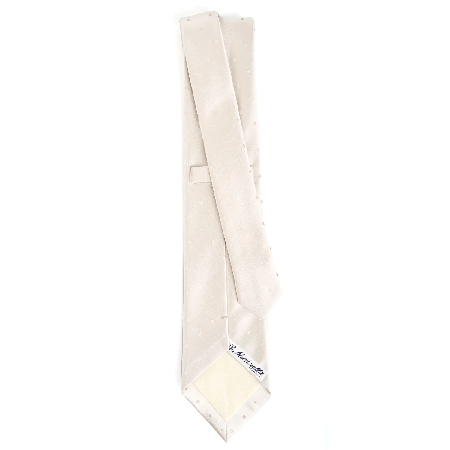 LIGHT GREY CEREMONIAL SILK SATIN TIE - Image 3