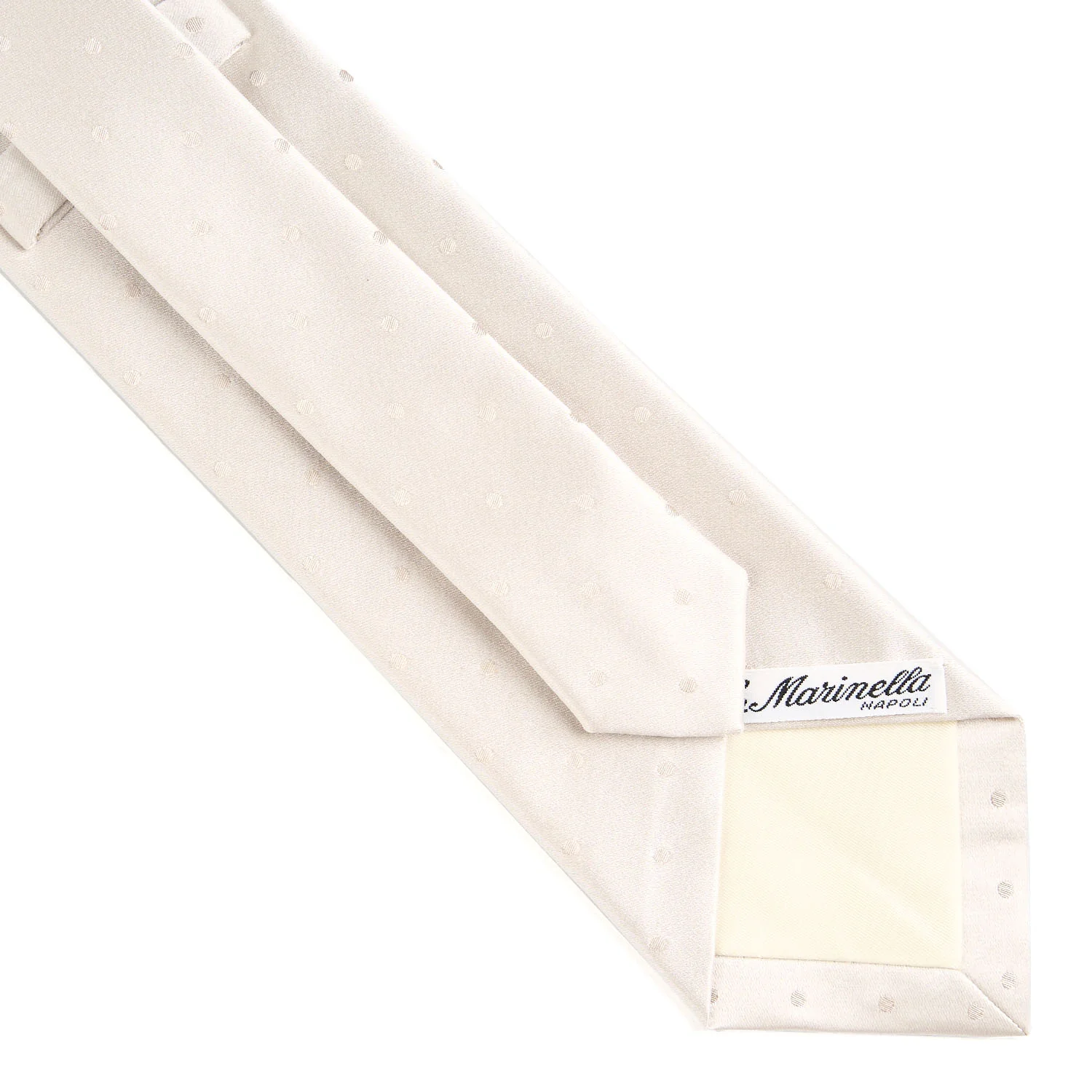 LIGHT GREY CEREMONIAL SILK SATIN TIE - Image 4