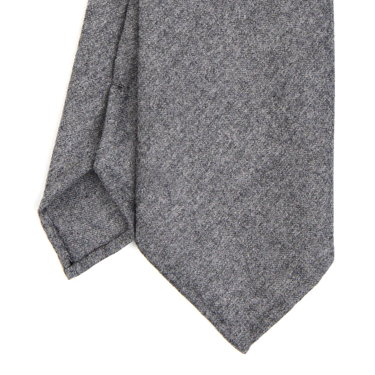 LIGHT GREY CLASSIC UNLINED WOOL TIE