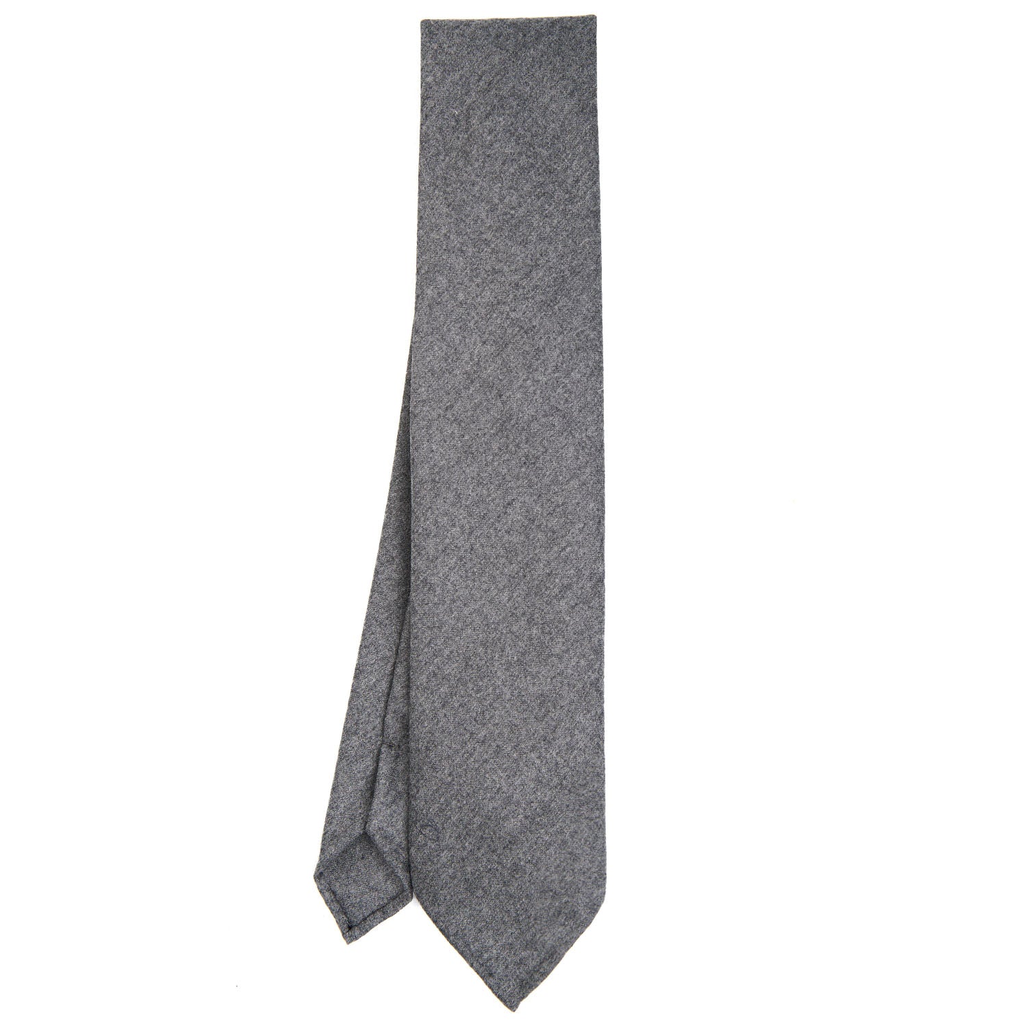 LIGHT GREY CLASSIC UNLINED WOOL TIE - Image 2