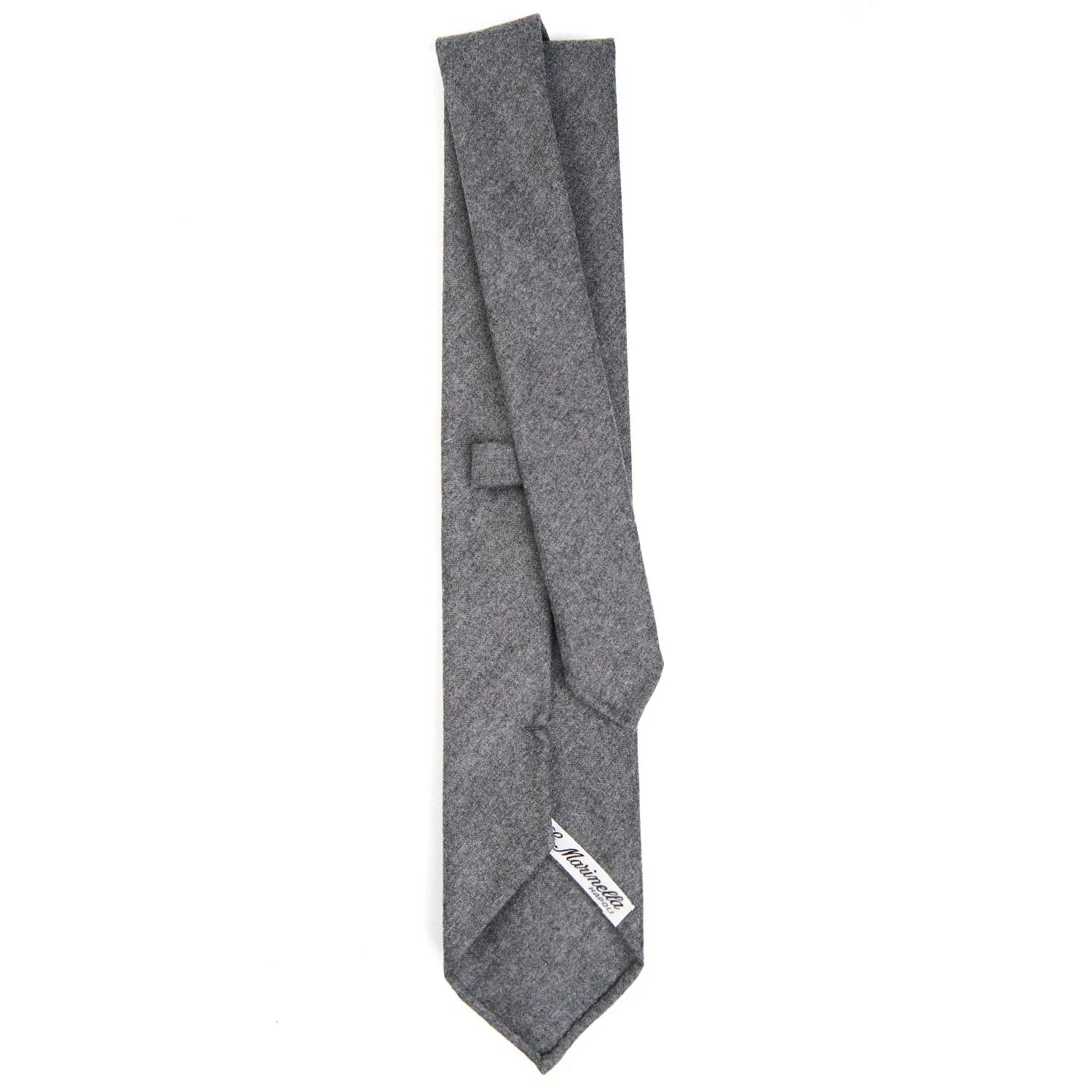 LIGHT GREY CLASSIC UNLINED WOOL TIE - Image 3