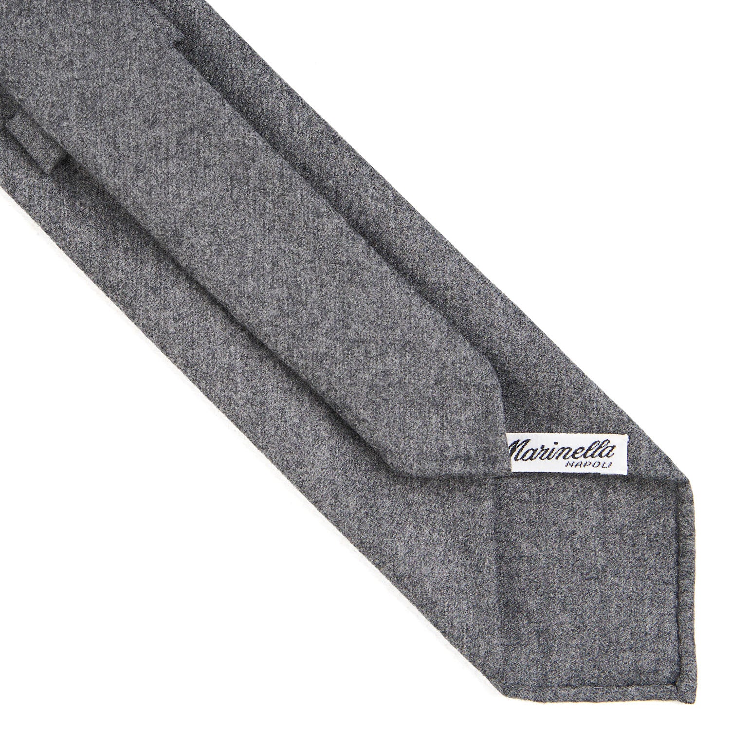 LIGHT GREY CLASSIC UNLINED WOOL TIE - Image 4