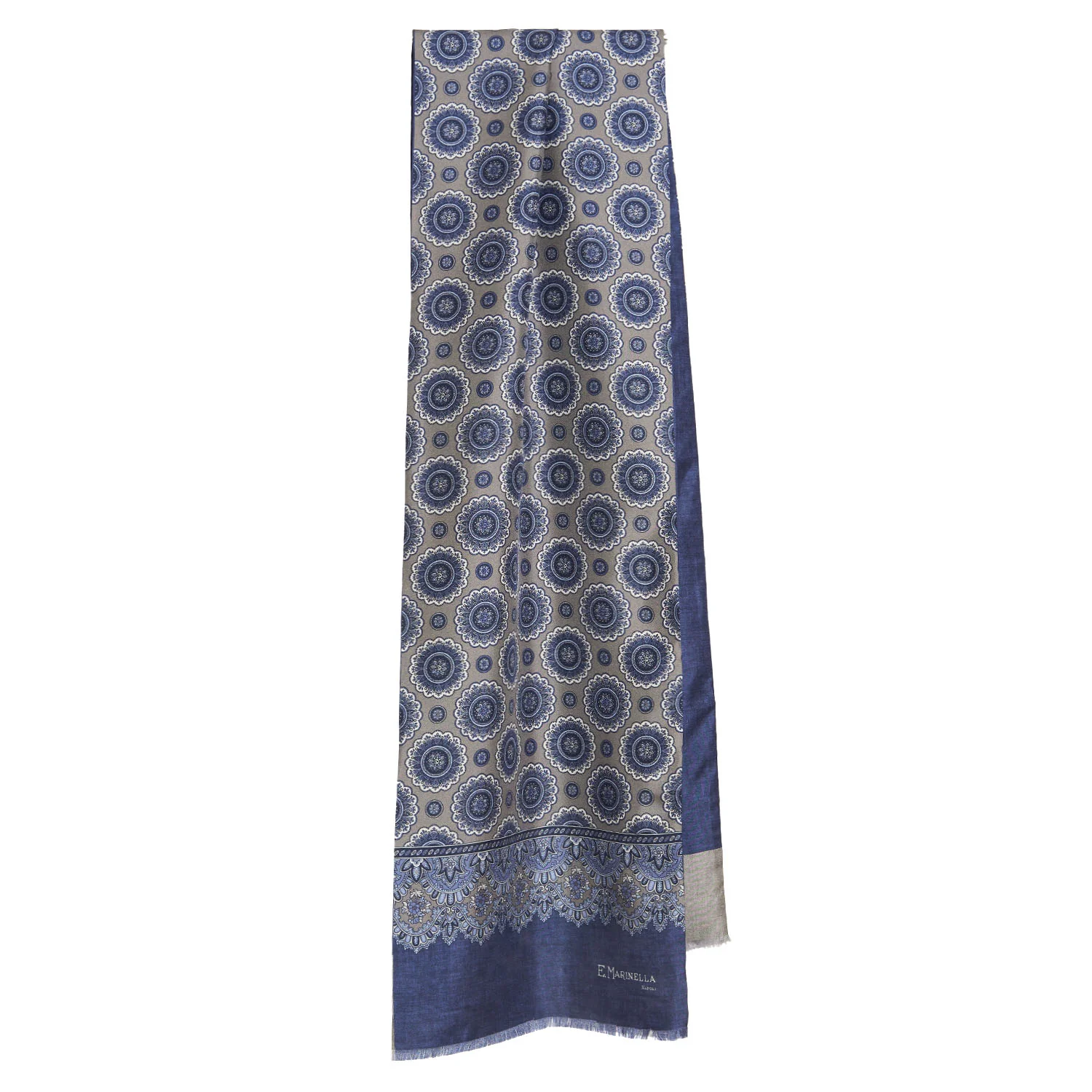 LIGHT GREY DOUBLE SILK SCARF