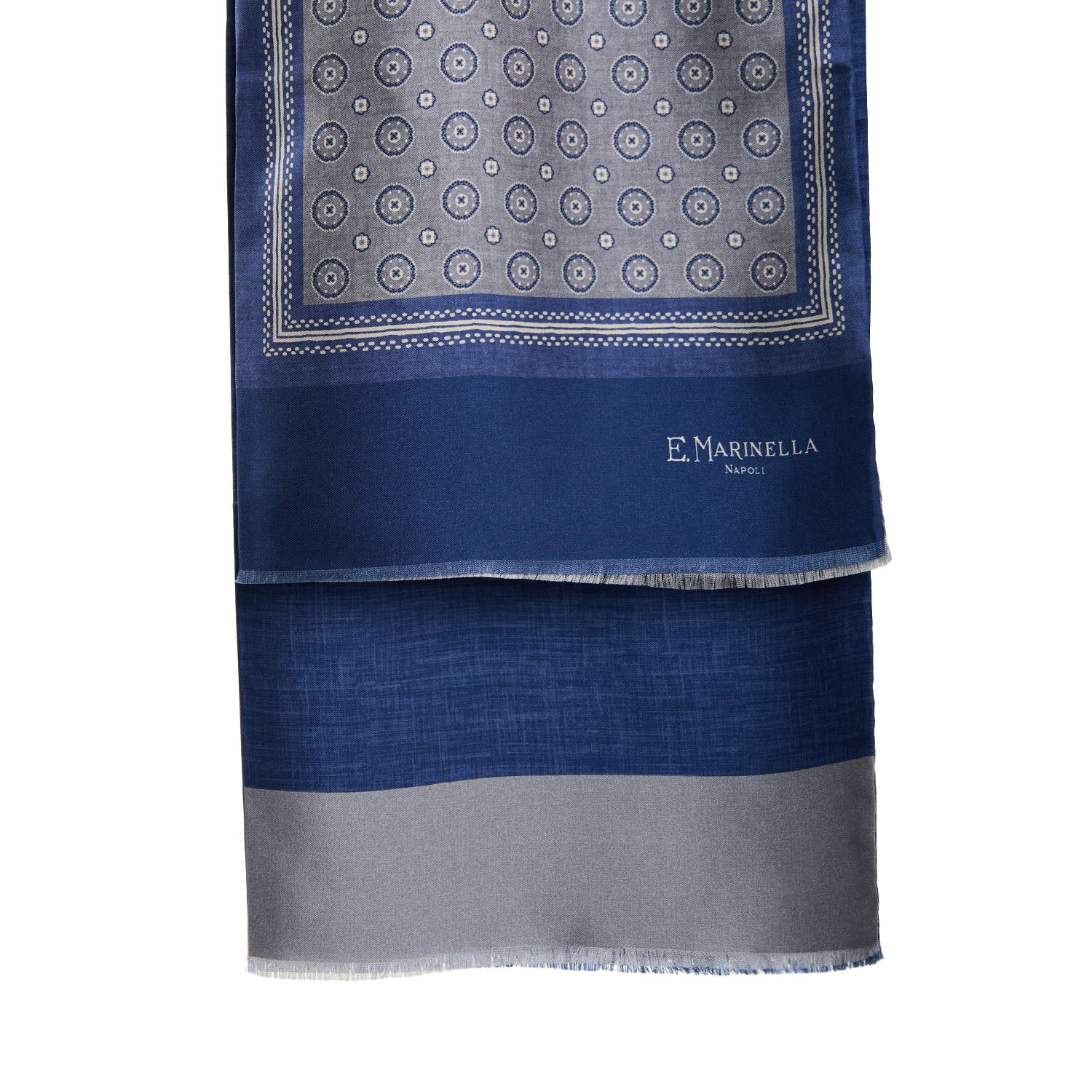 LIGHT GREY DOUBLE SILK SCARF - Image 2