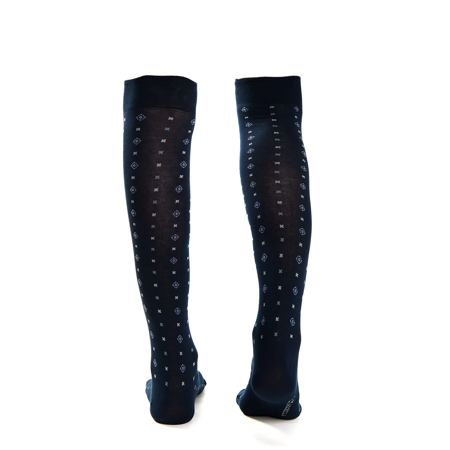 LONG DARK BLUE COTTON SOCKS - Image 3