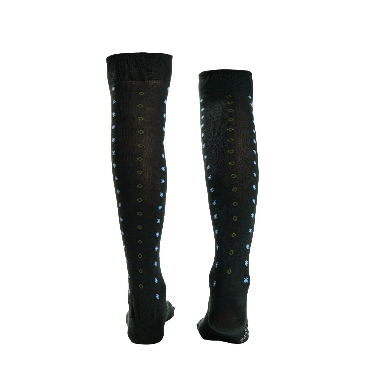 LONG DARK GREEN COTTON SOCKS - Image 3