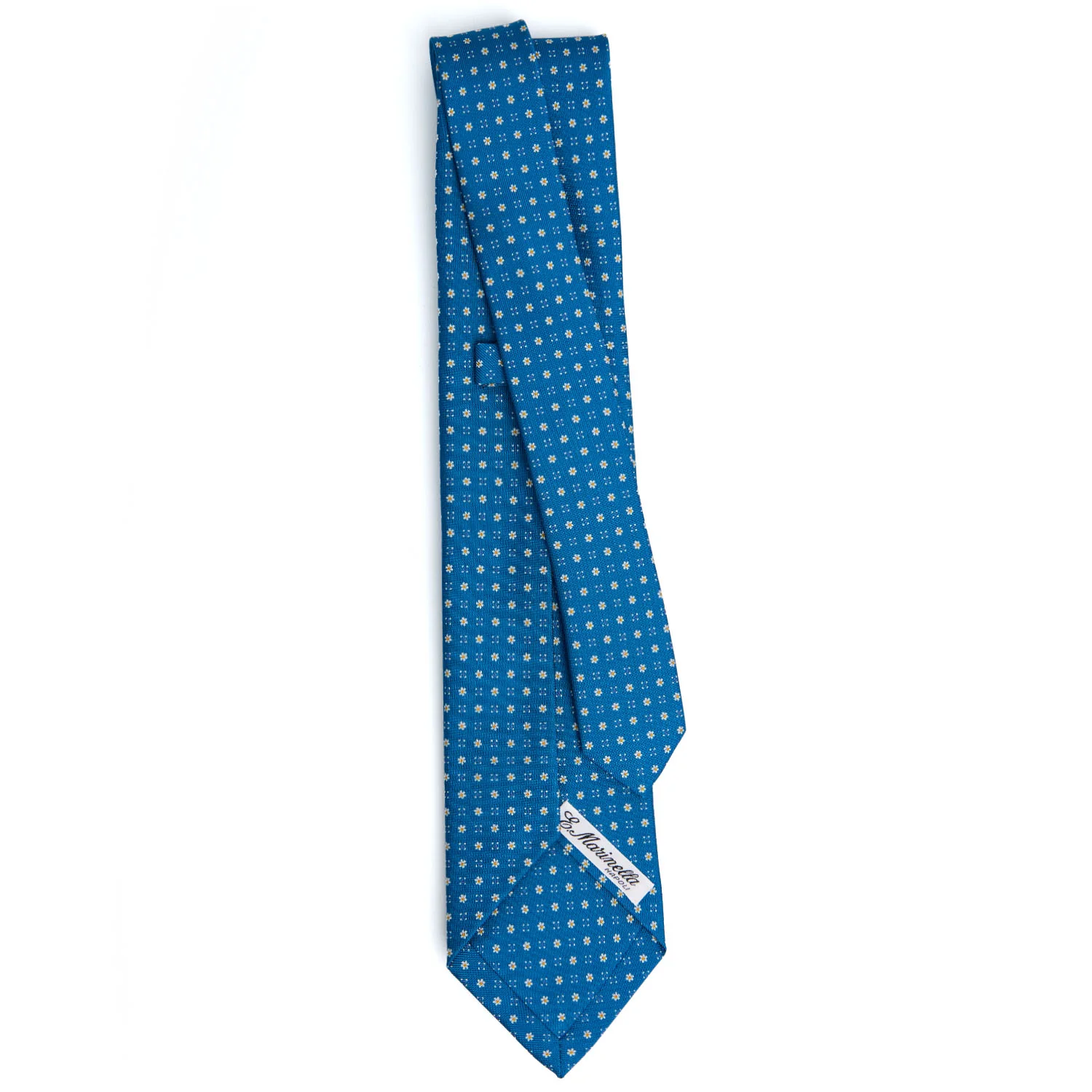 MID BLUE 5 FOLD SARTORIAL SILK TIE - Image 3