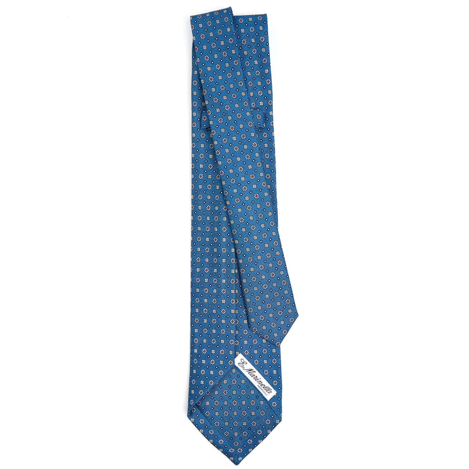 MID BLUE 9 FOLD SARTORIAL SILK TIE - Image 3
