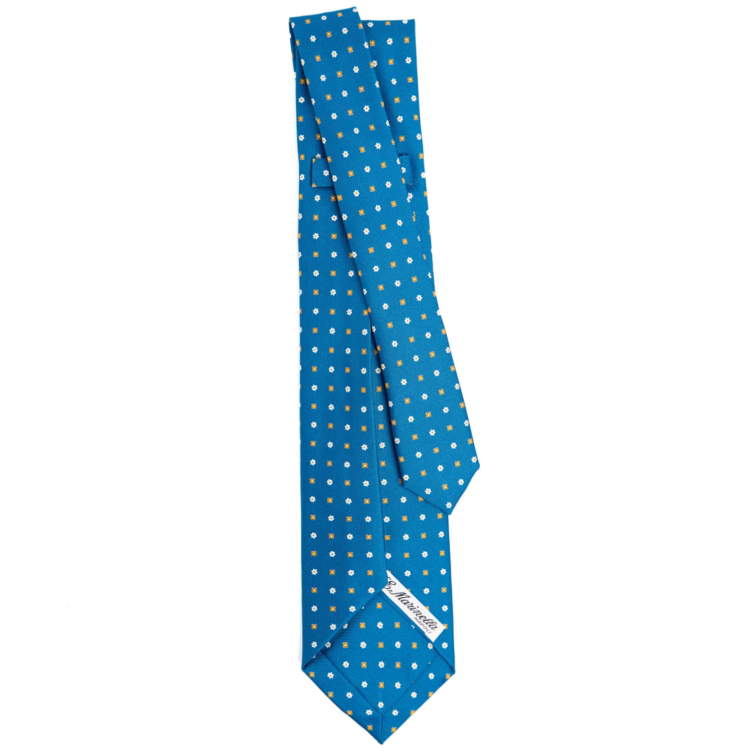 MID BLUE 9 FOLD SARTORIAL SILK TIE - Image 3