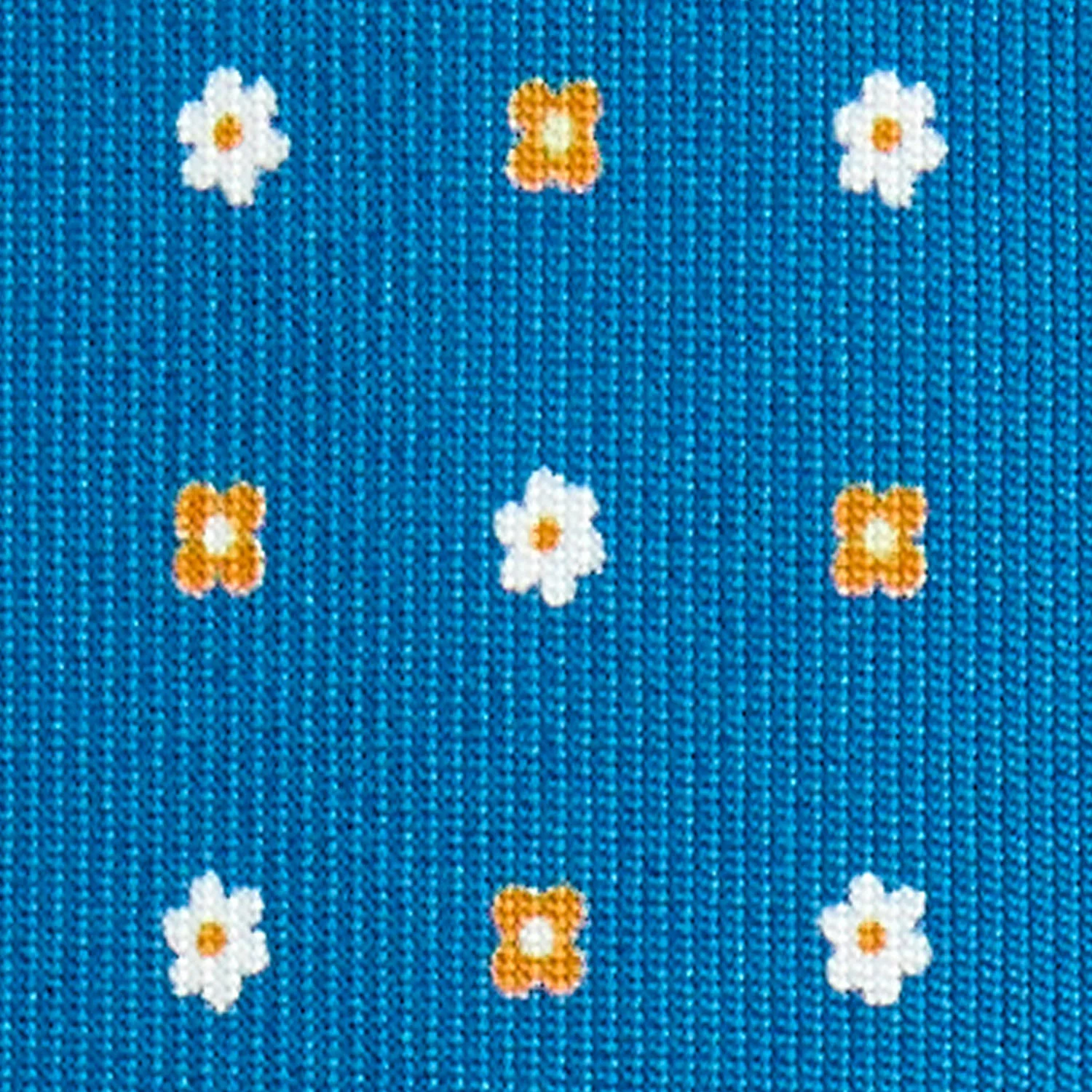 MID BLUE 9 FOLD SARTORIAL SILK TIE - Image 4