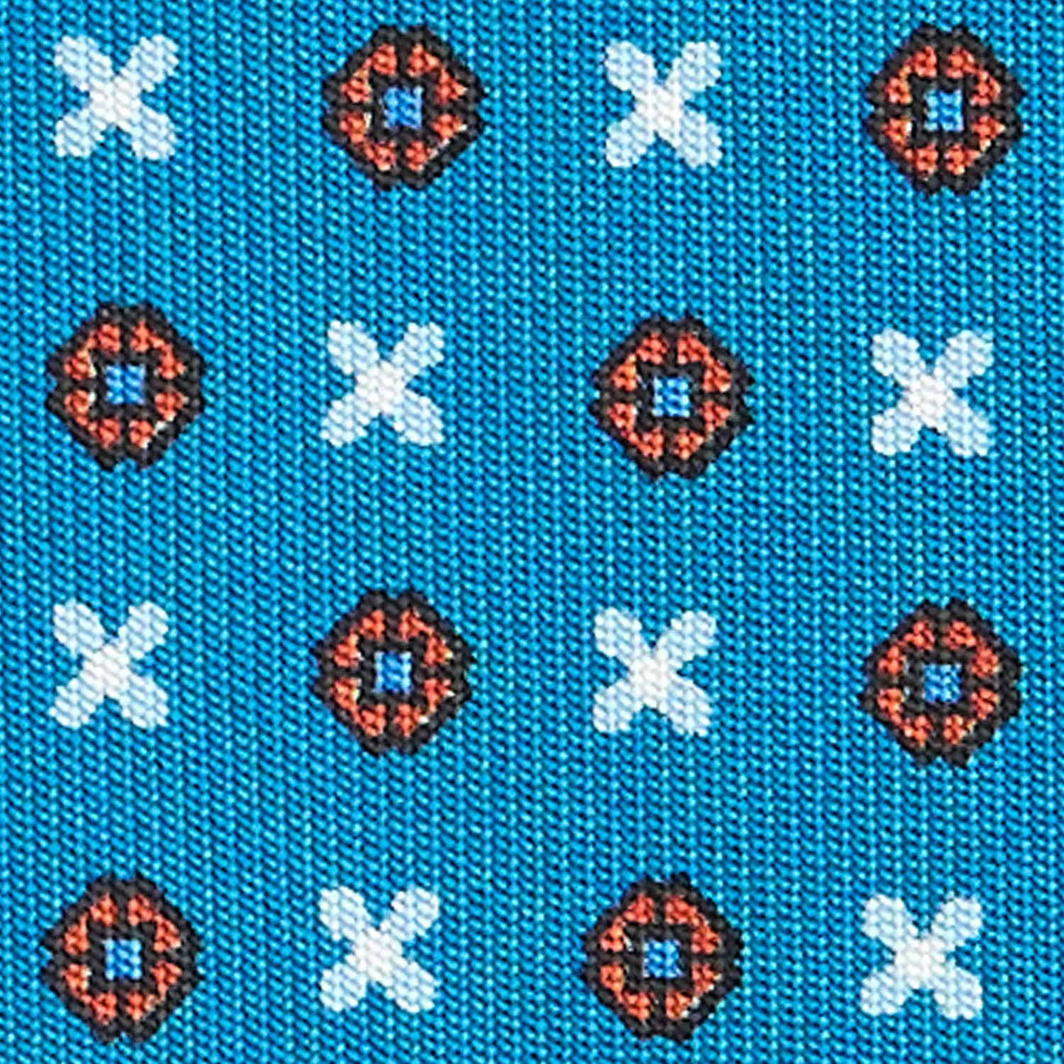 MID BLUE CLASSIC SILK TIE - Image 5