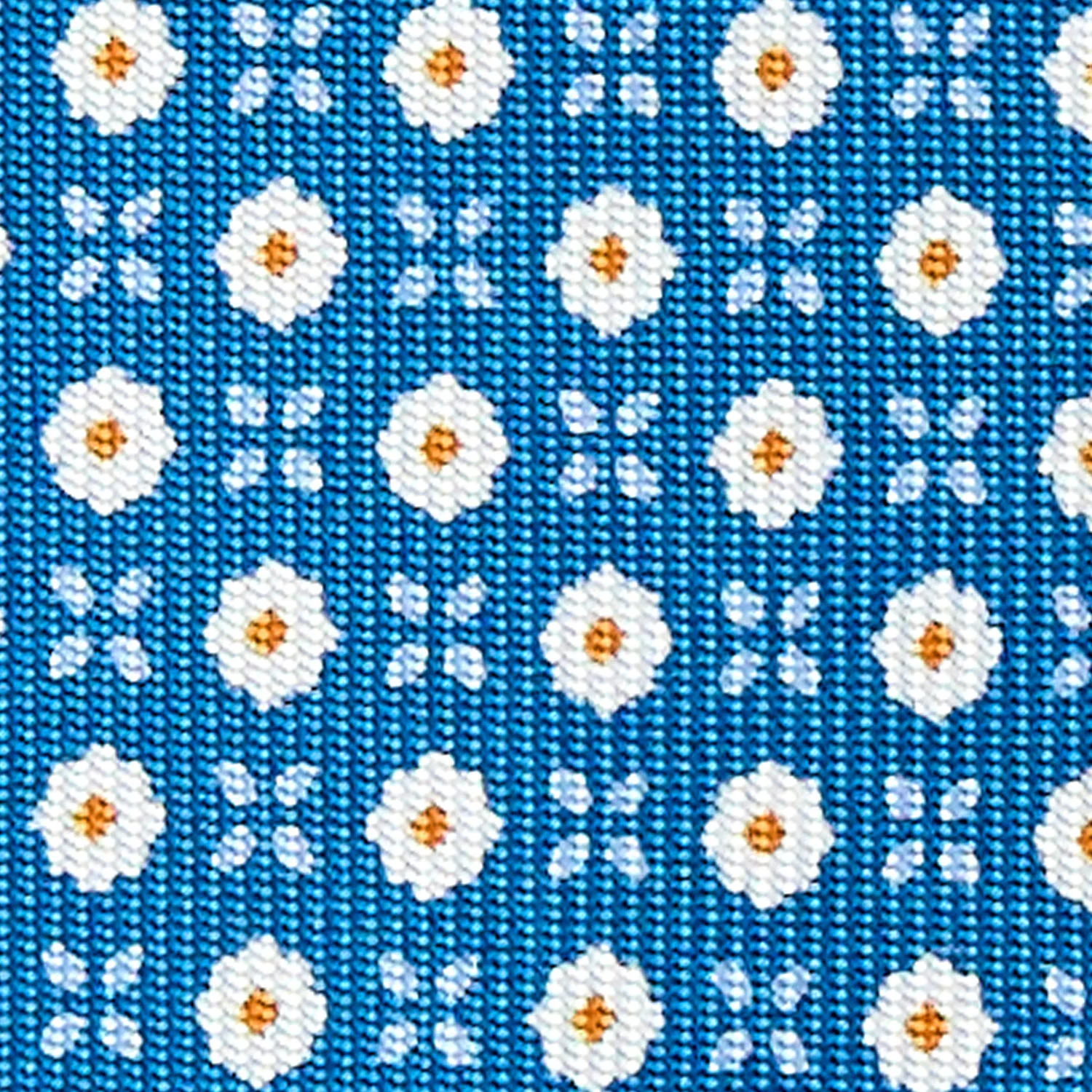 MID BLUE EXTRA LONG SARTORIAL SILK TIE - Image 5