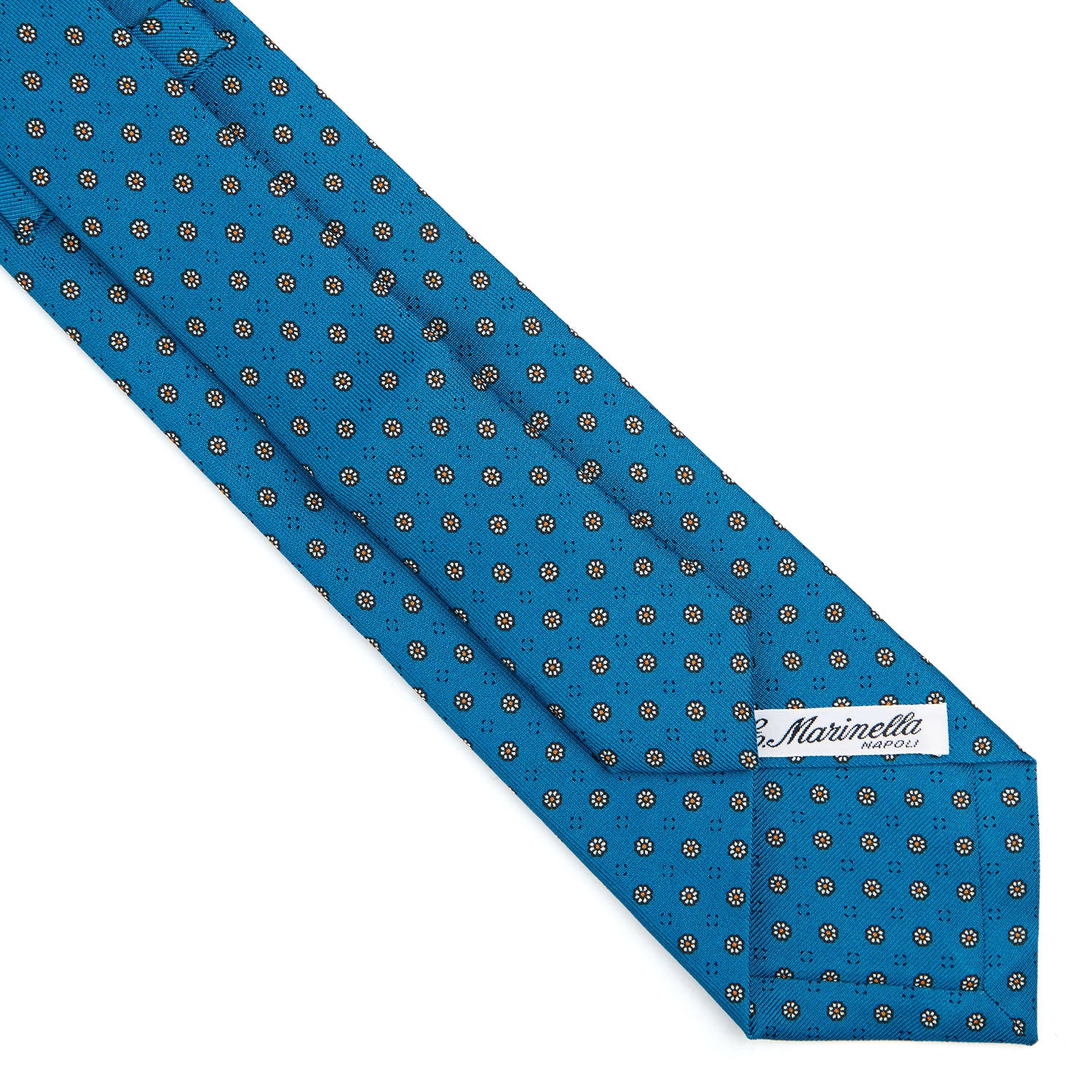 MID BLUE EXTRA LONG SARTORIAL SILK TIE - Image 4