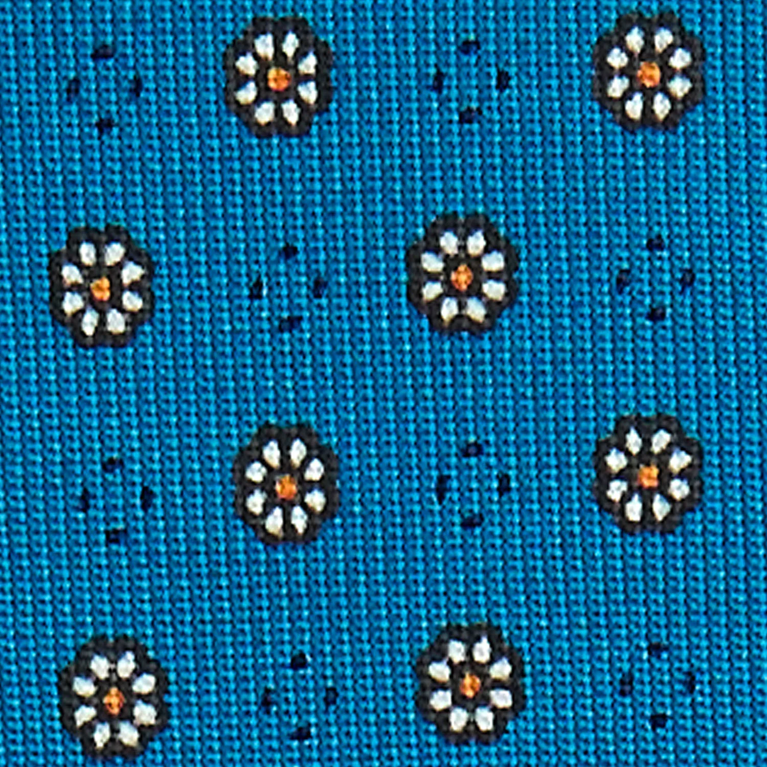 MID BLUE EXTRA LONG SARTORIAL SILK TIE - Image 5