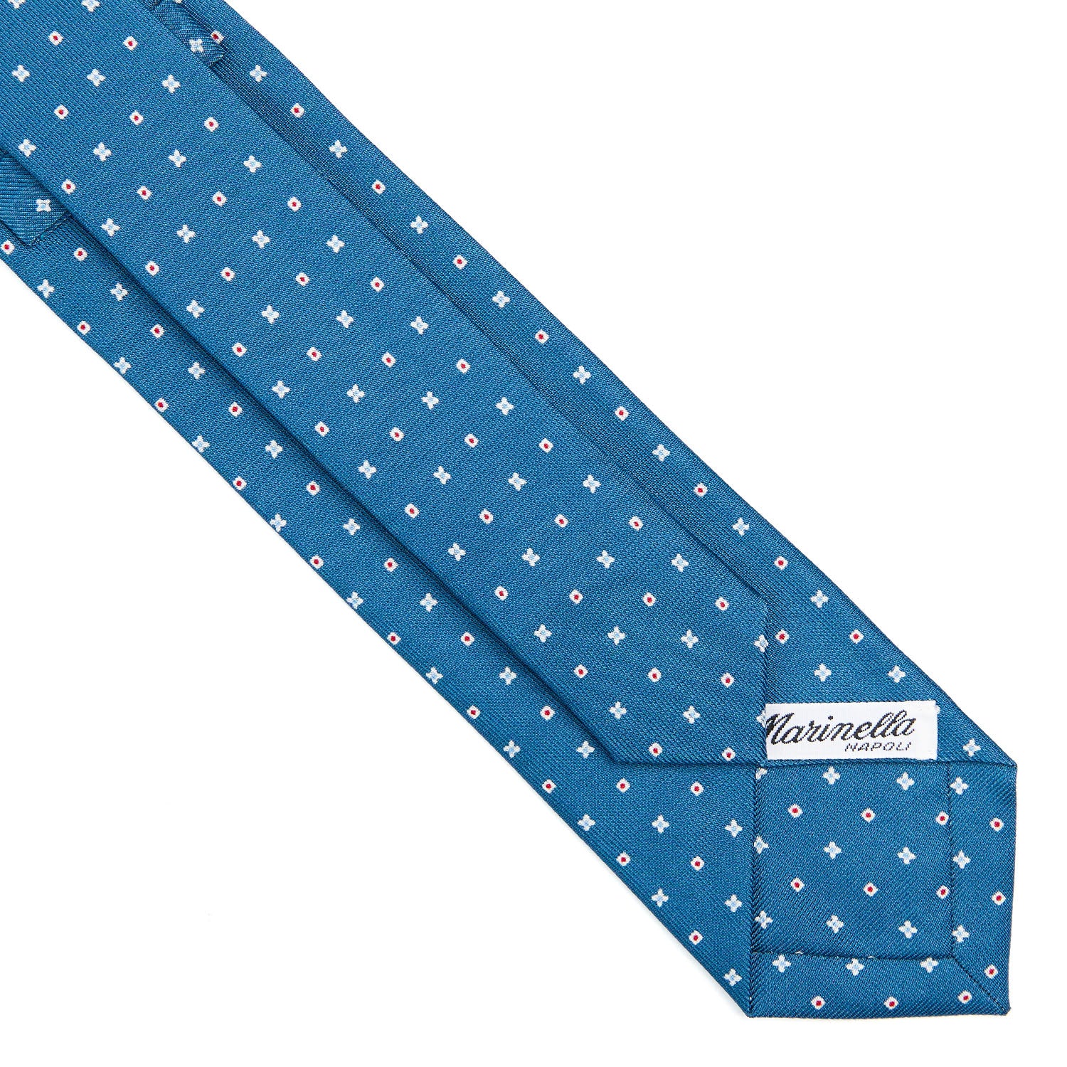 MID BLUE SARTORIAL 7 CM SILK TIE - Image 4