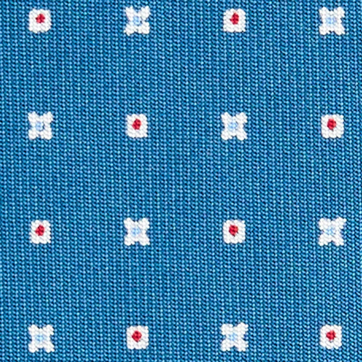MID BLUE SARTORIAL 7 CM SILK TIE - Image 5
