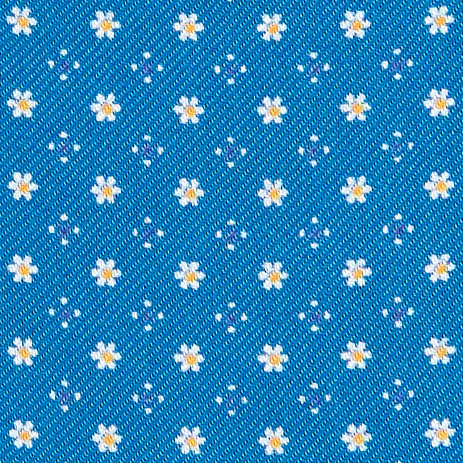 MID BLUE SILK ASCOT TIE - Image 2
