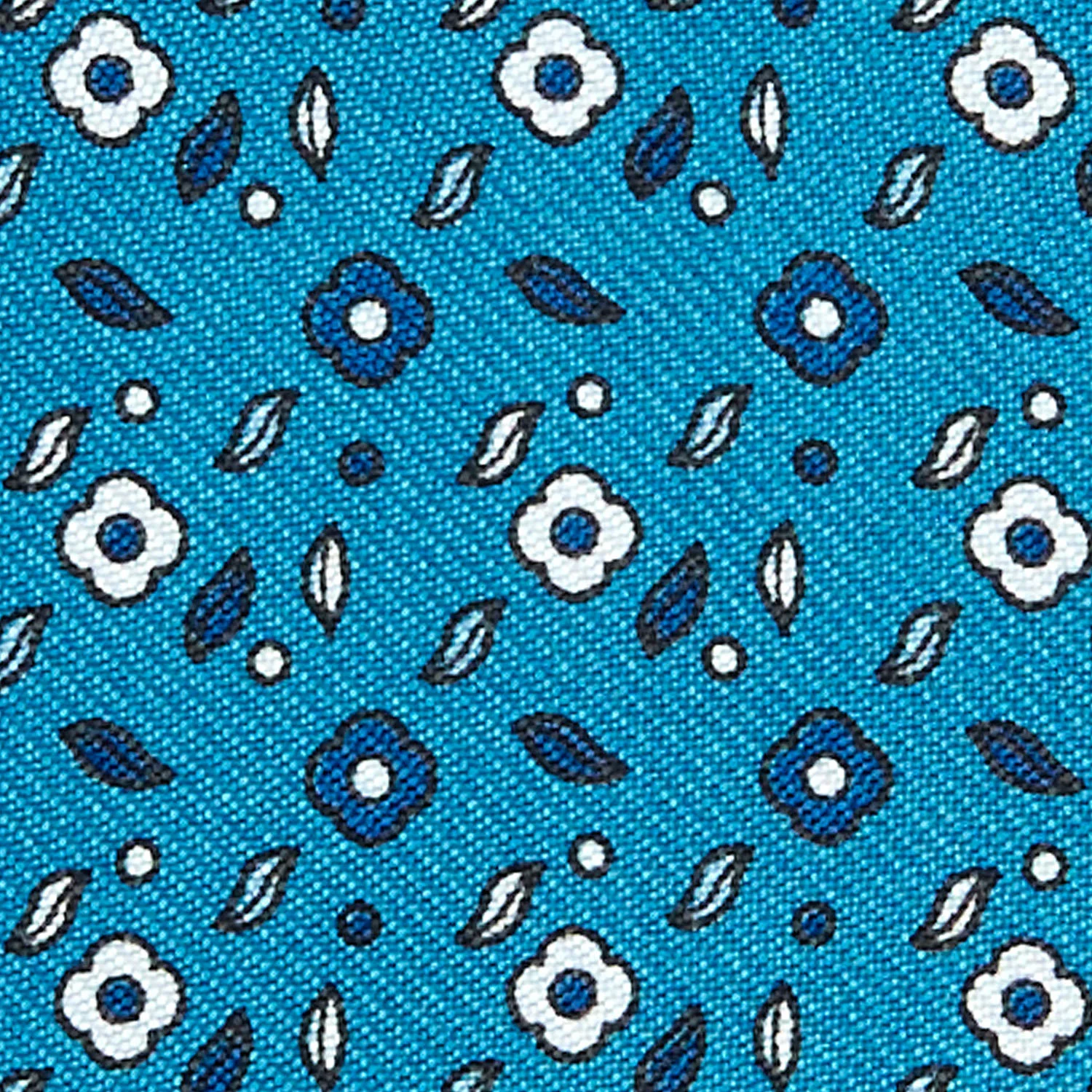 MID BLUE SILK BOWTIE TO SELF-TIE - Image 2