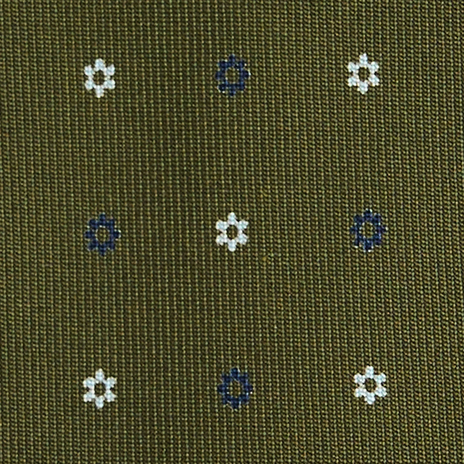 OLIVE GREEN 7 FOLD SARTORIAL SILK TIE - Image 4
