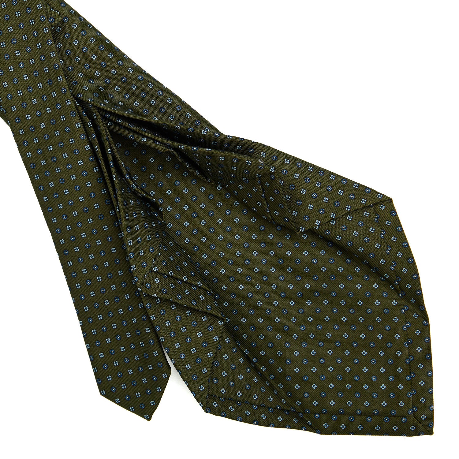 OLIVE GREEN 9 FOLD SARTORIAL SILK TIE